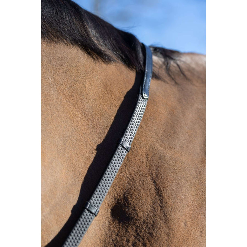 LeMieux Teugels Arika Soft Rubber with Stopper Zwart/Zilver