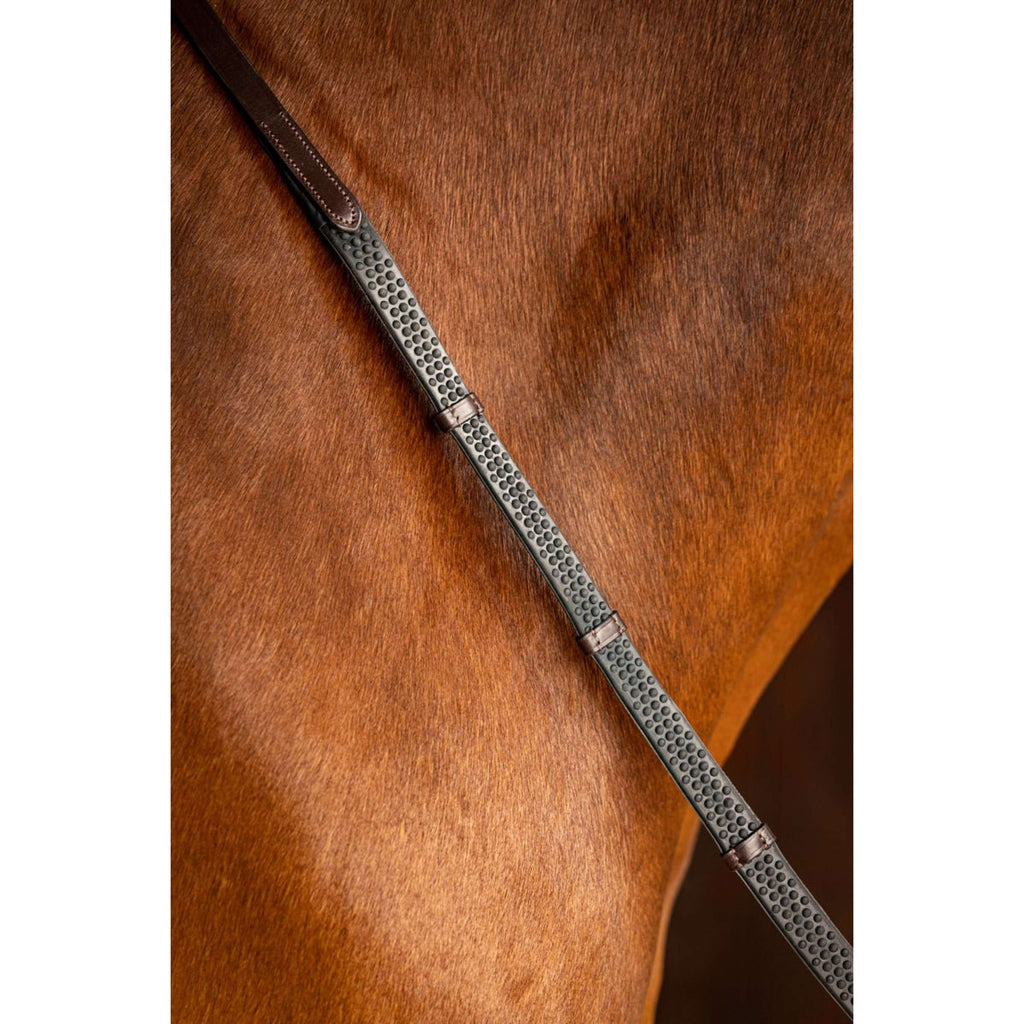 LeMieux Teugels Arika Soft Rubber with Stopper Bruin/Zilver