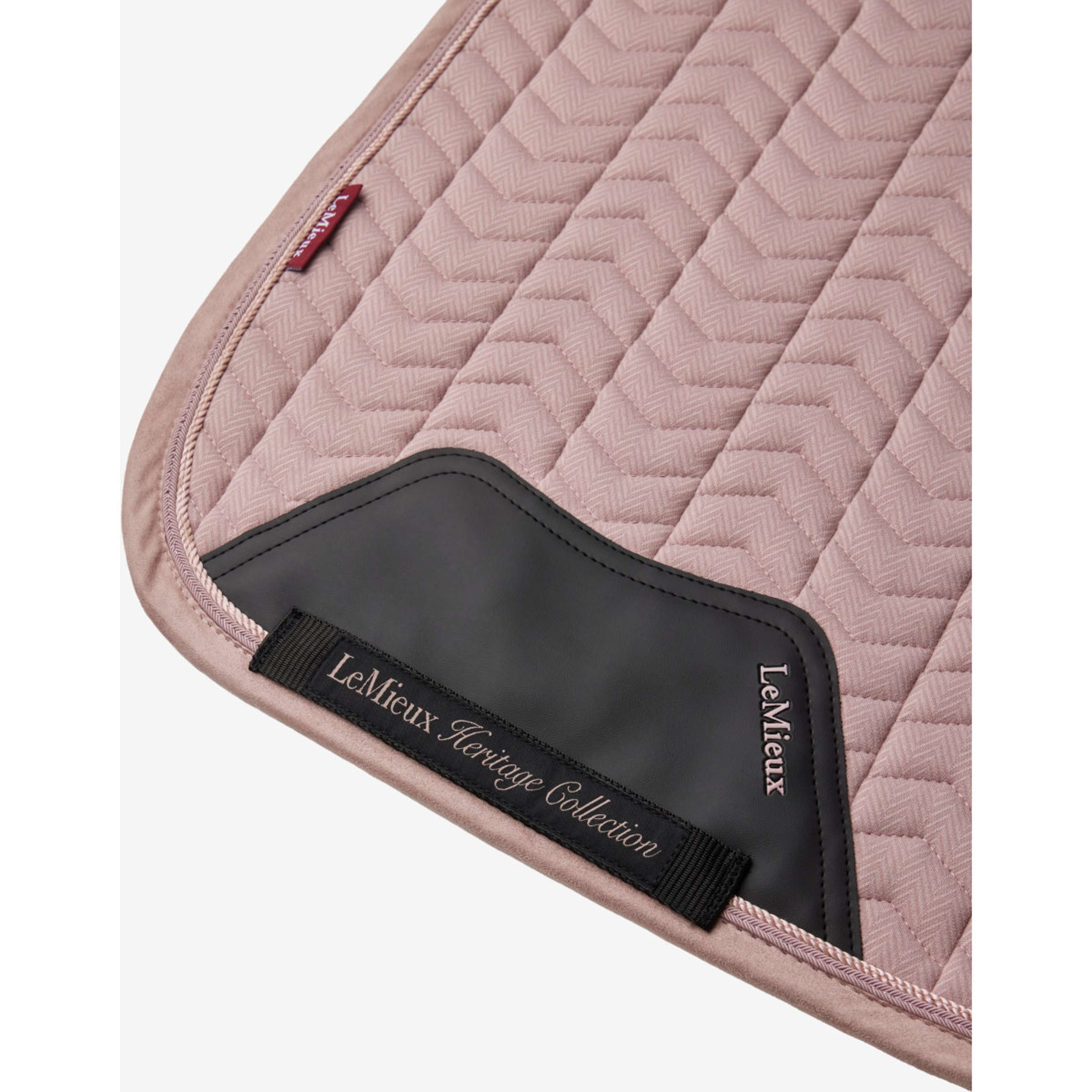 LeMieux Zadeldekje Heritage Herringbone Square Dressuur Wild Rose