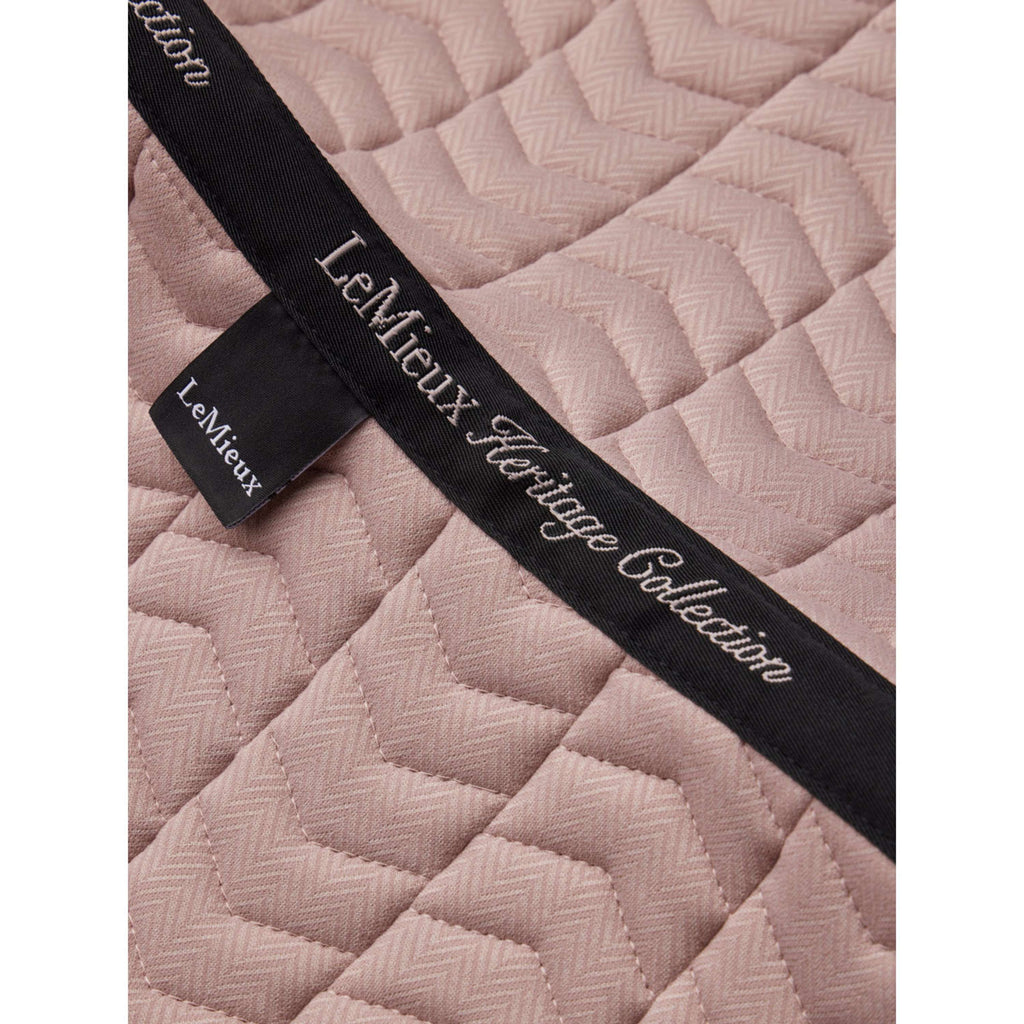 LeMieux Zadeldekje Heritage Herringbone Square Dressuur Wild Rose