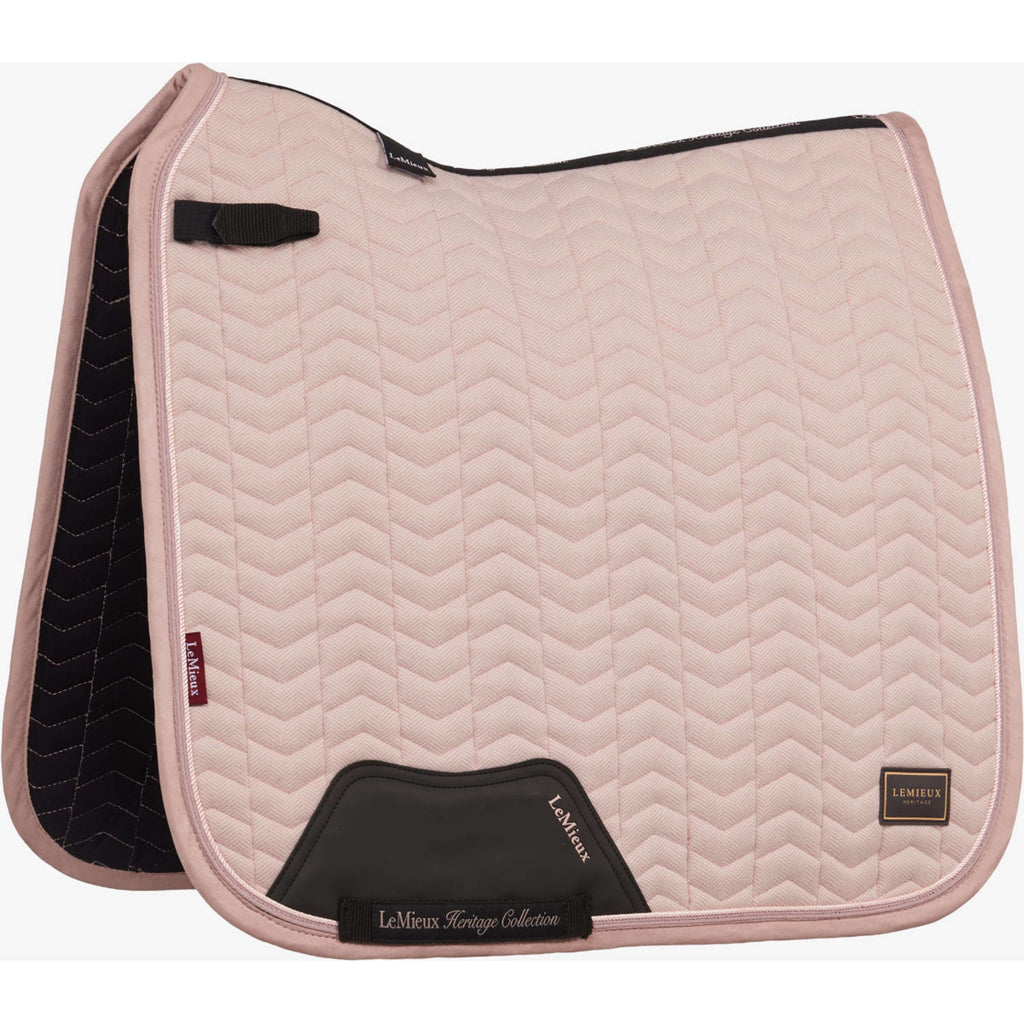 LeMieux Zadeldekje Heritage Herringbone Square Dressuur Wild Rose