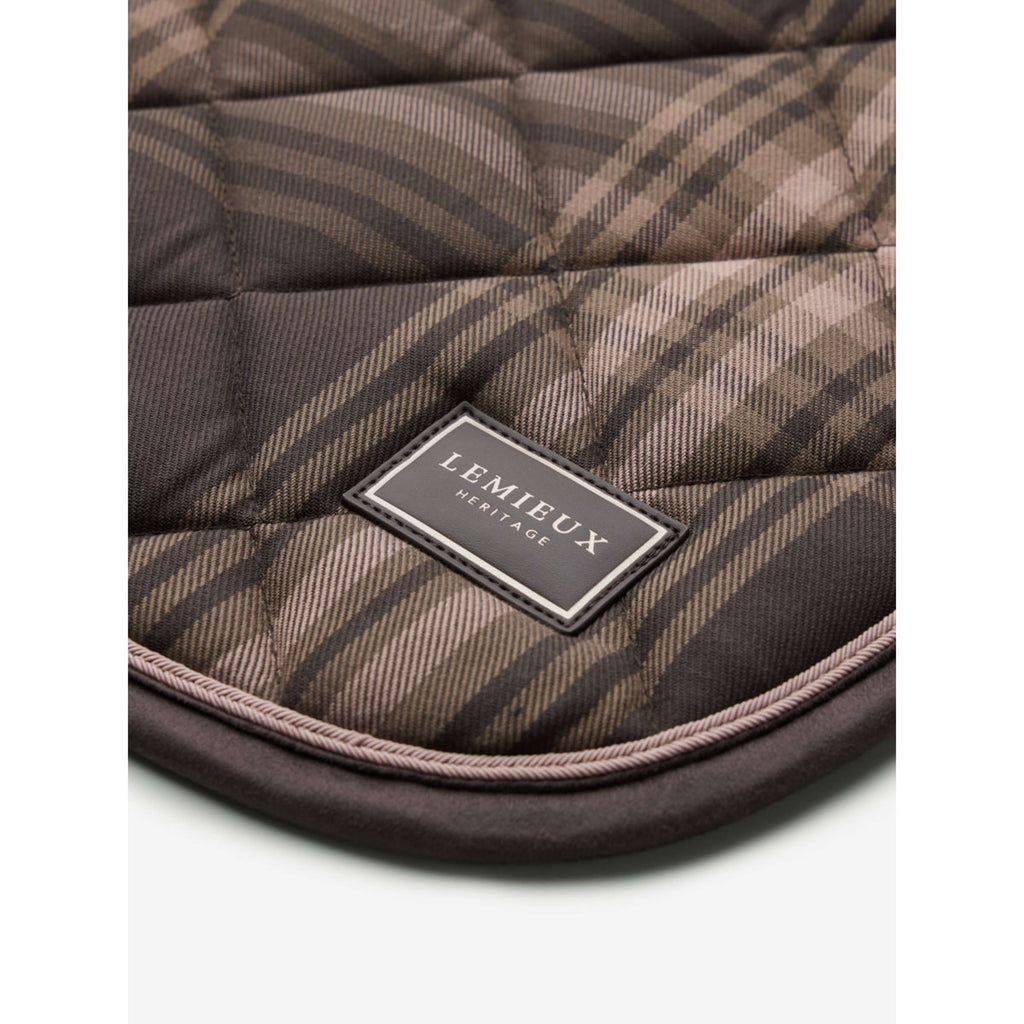 LeMieux Zadeldekje Heritage Check Square Dressuur Cocoa