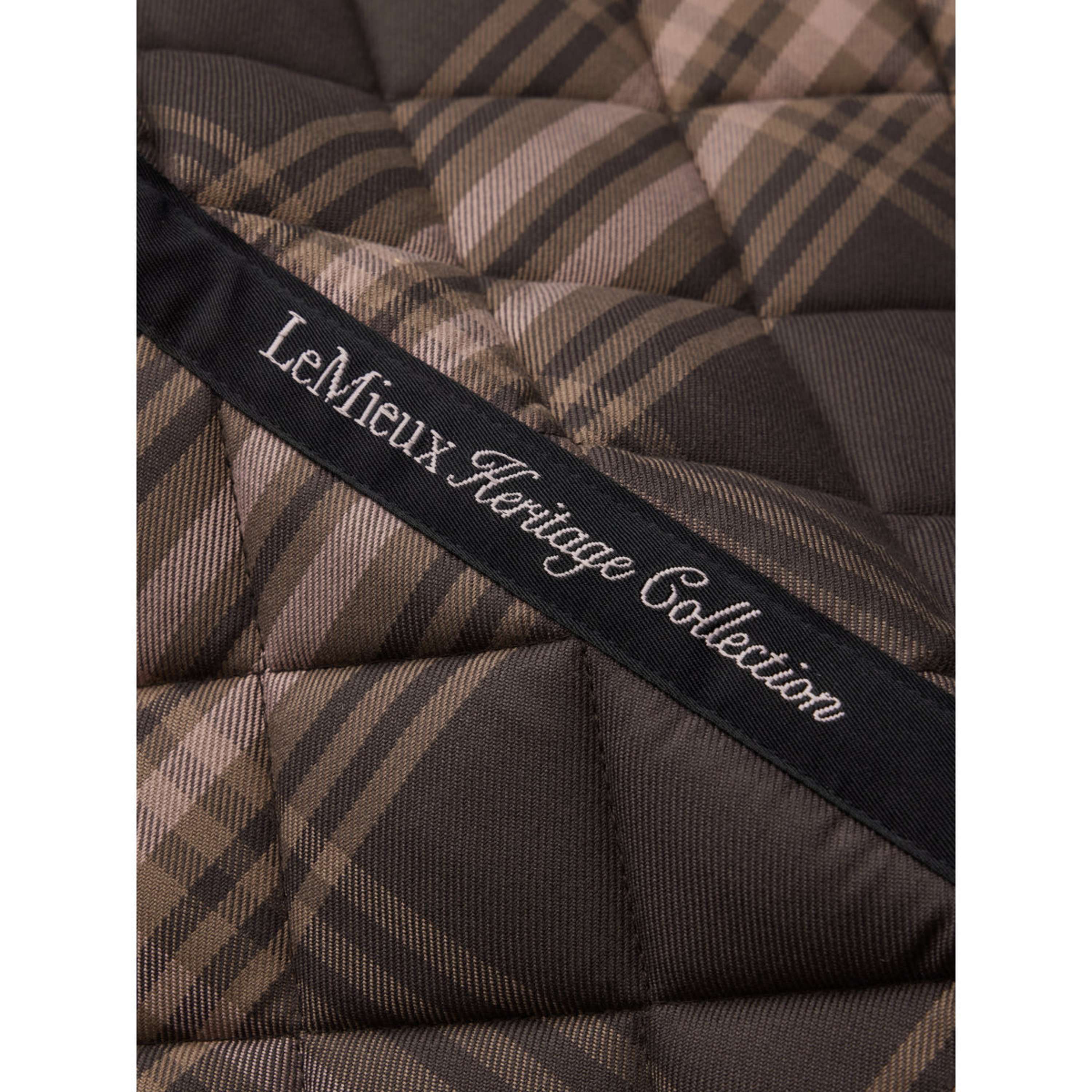 LeMieux Zadeldekje Heritage Check Square Dressuur Cocoa