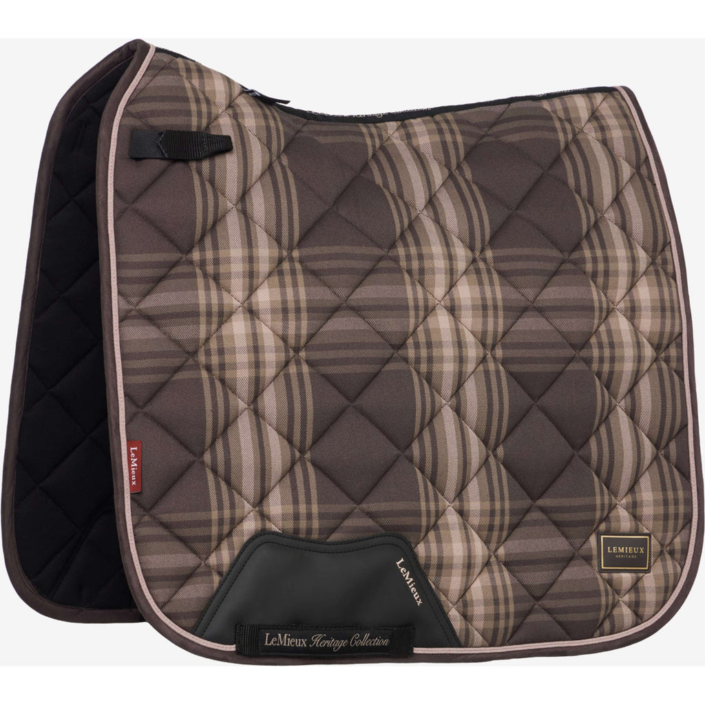 LeMieux Zadeldekje Heritage Check Square Dressuur Cocoa
