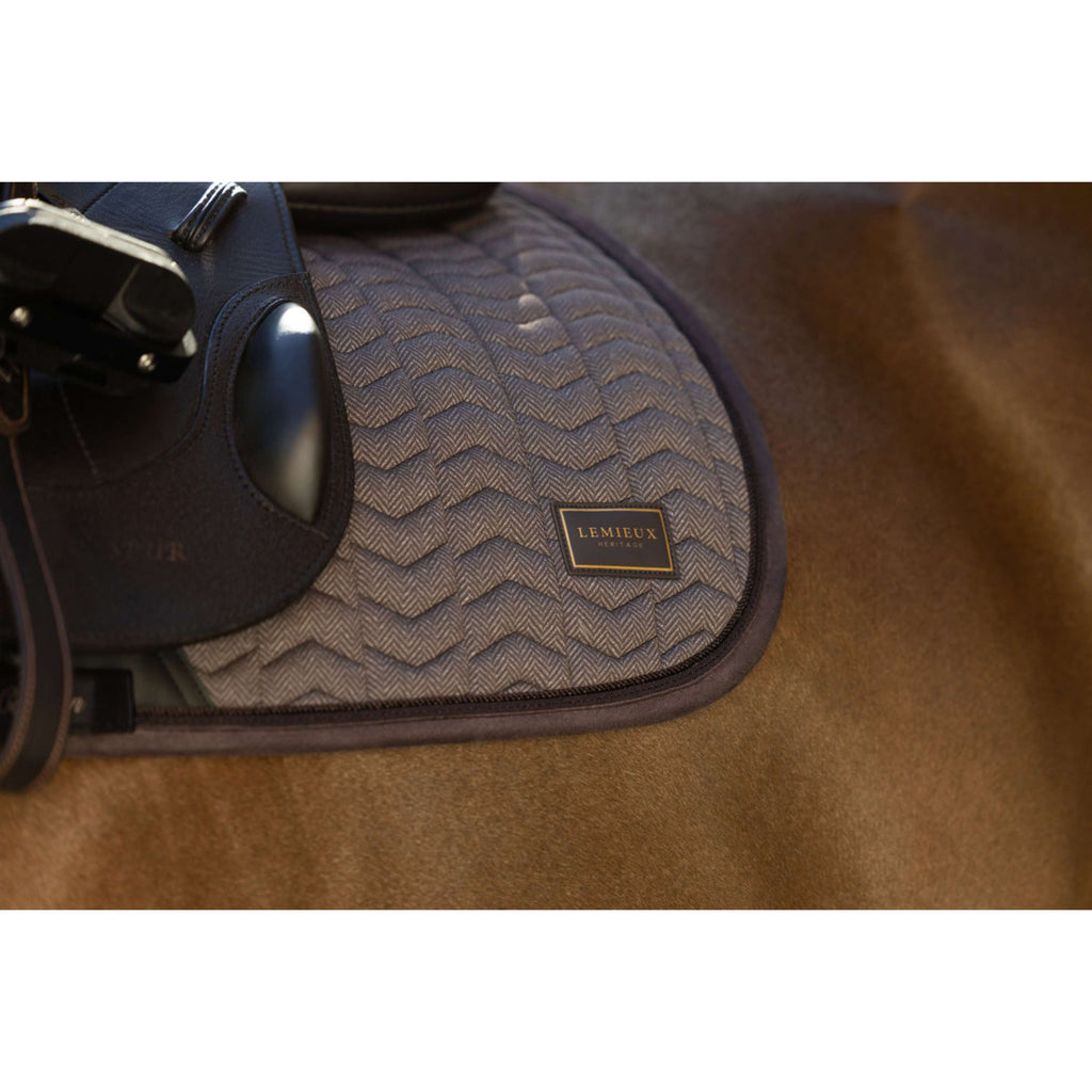 LeMieux Zadeldekje Heritage Herringbone Square Springen Cocoa