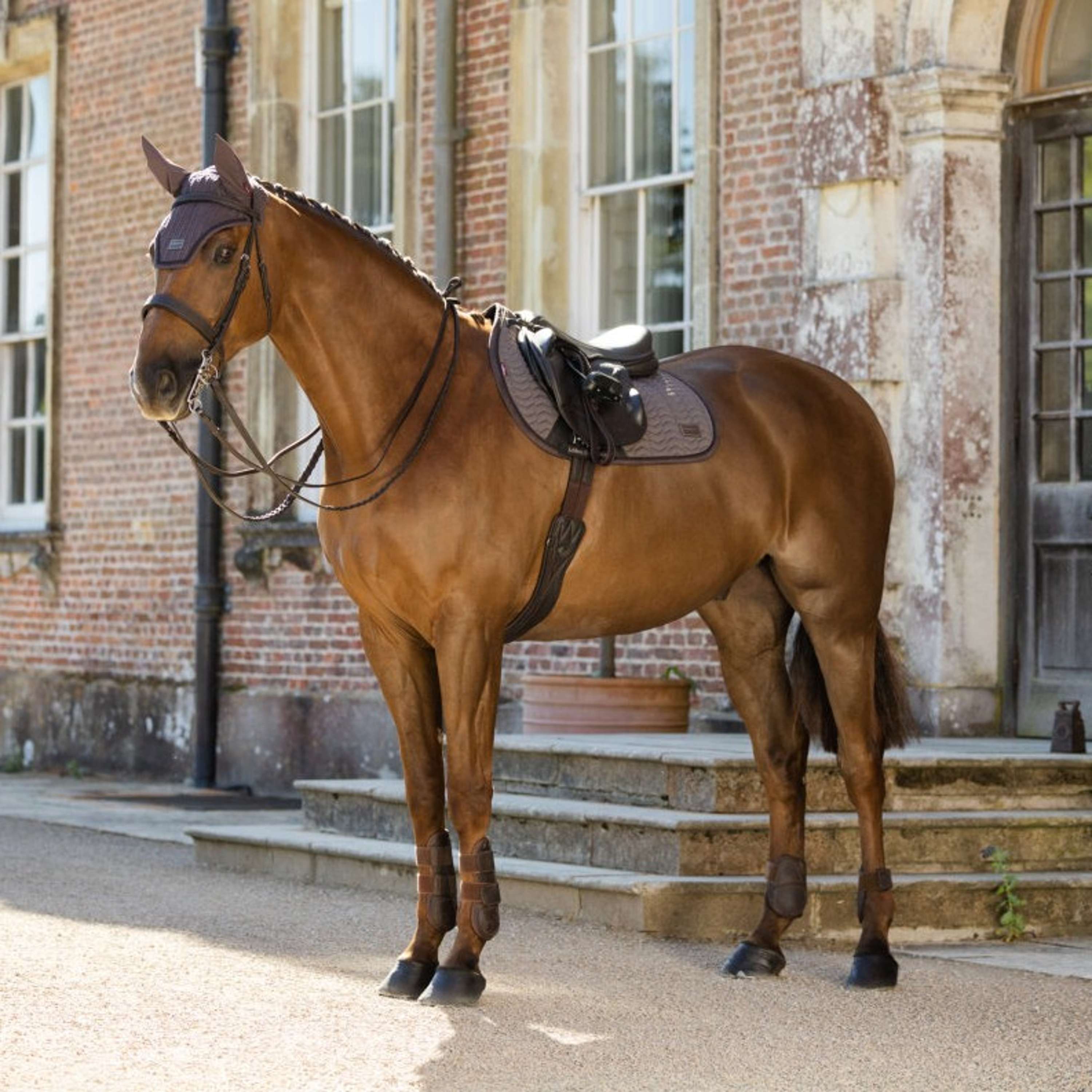 LeMieux Zadeldekje Heritage Herringbone Square Springen Cocoa