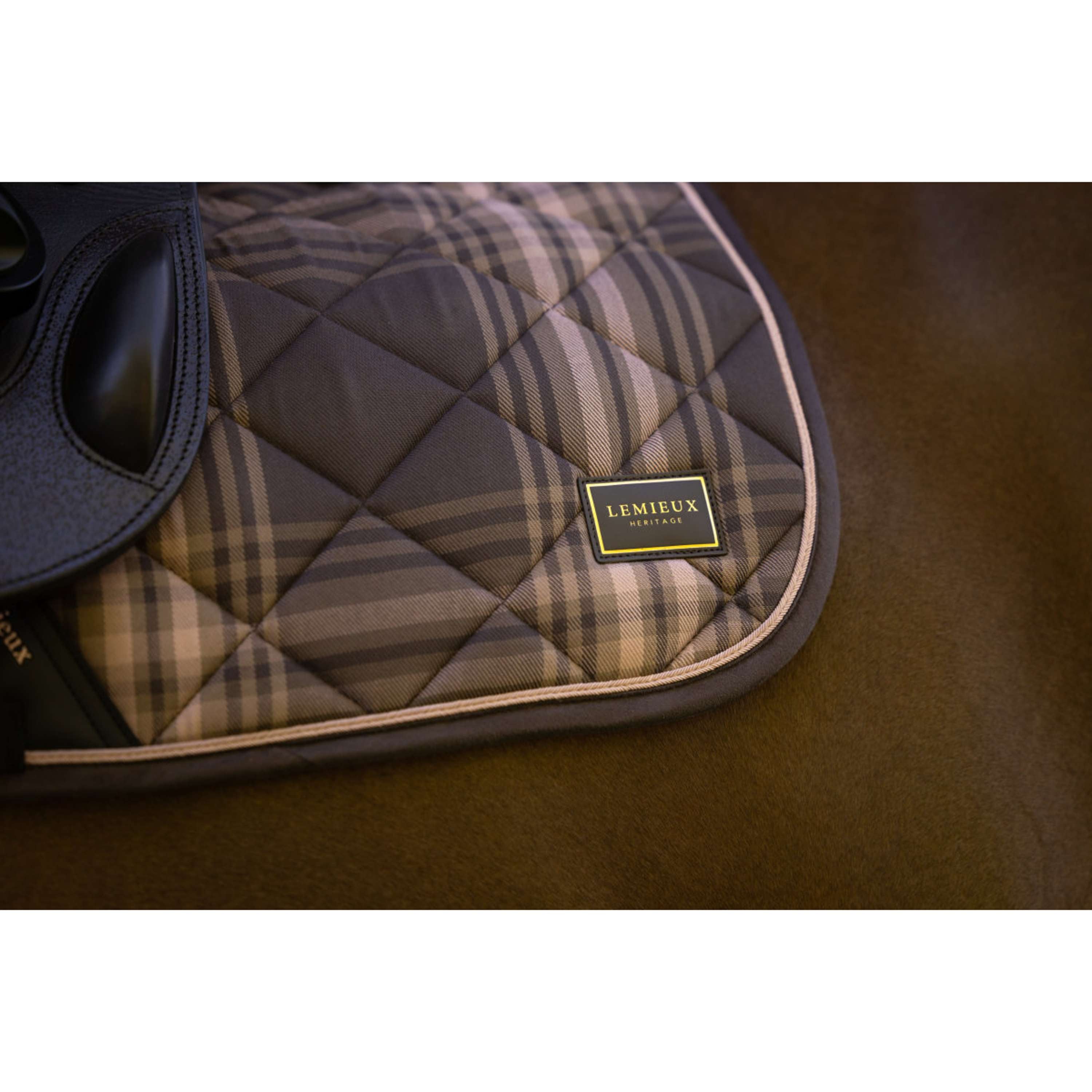 LeMieux Zadeldekje Heritage Check Square Springen Cocoa