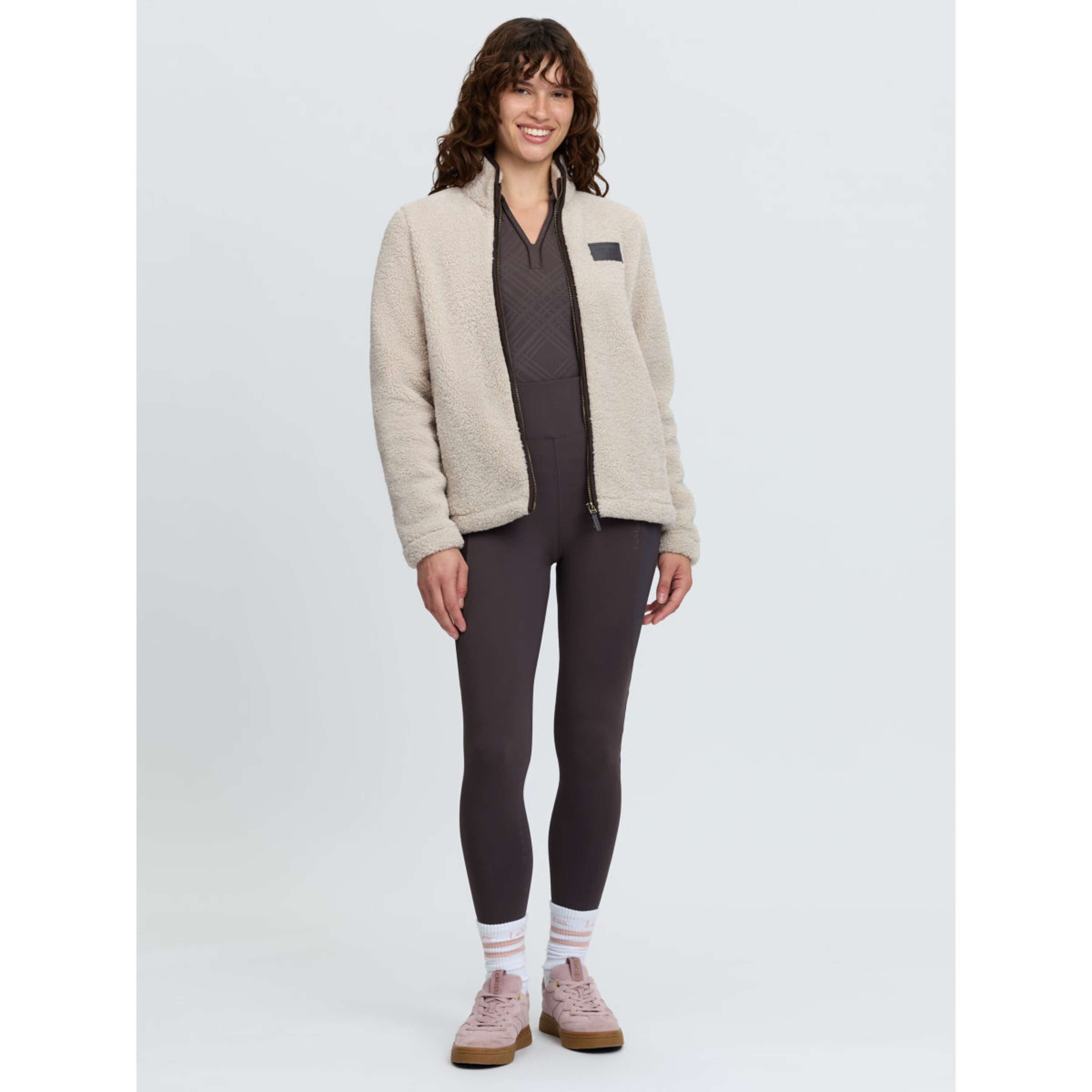 LeMieux Vest Heritage Borg Zip Through Stone