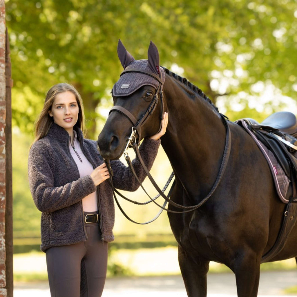 LeMieux Vest Heritage Borg Zip Through Cocoa