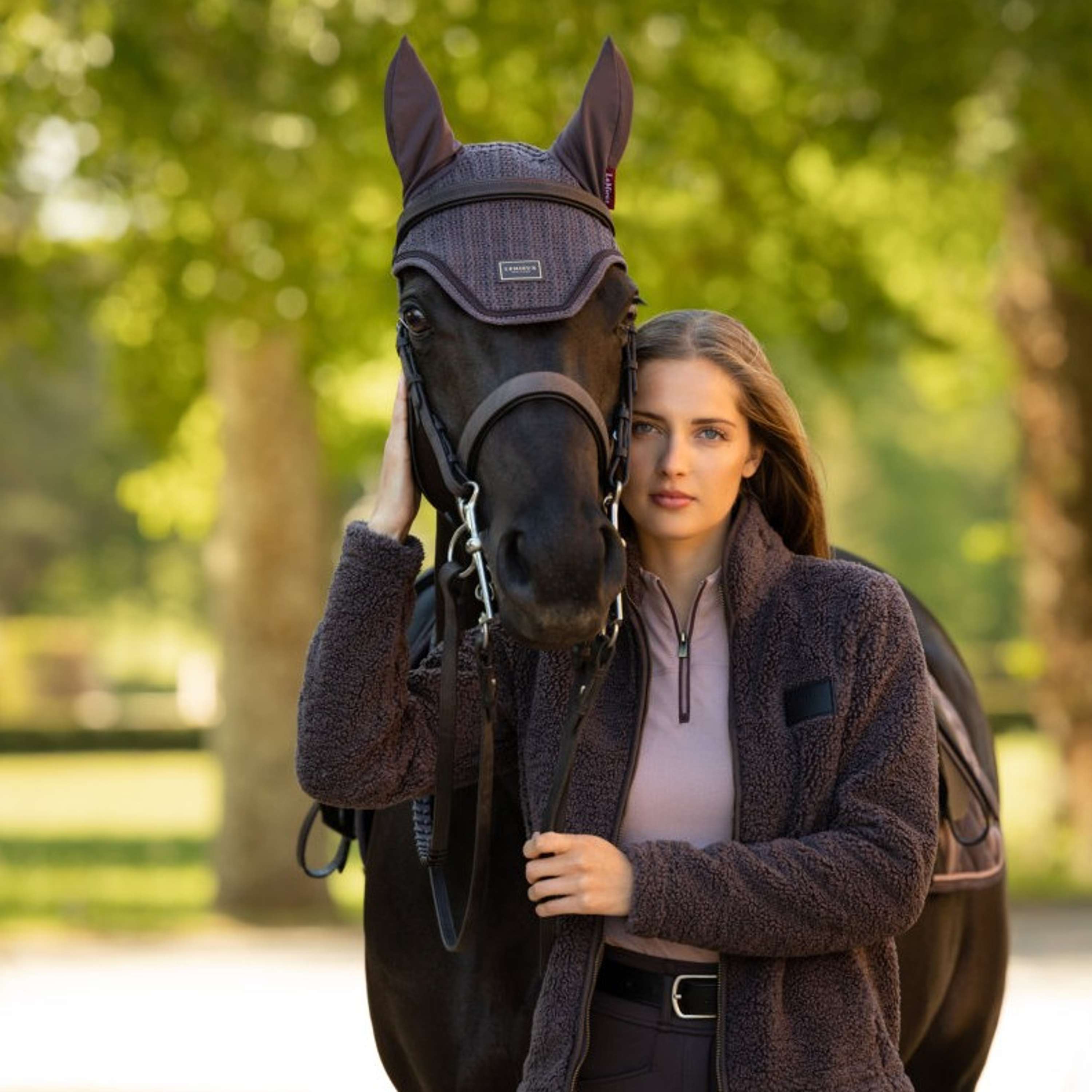 LeMieux Vest Heritage Borg Zip Through Cocoa