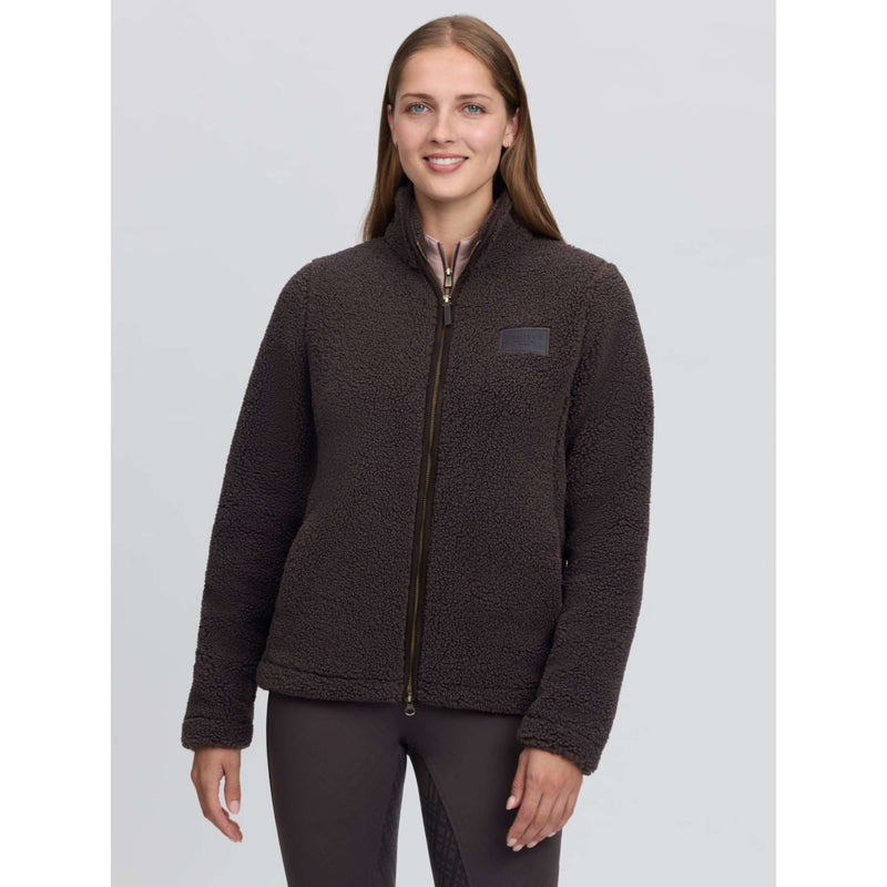 LeMieux Vest Heritage Borg Zip Through Cocoa