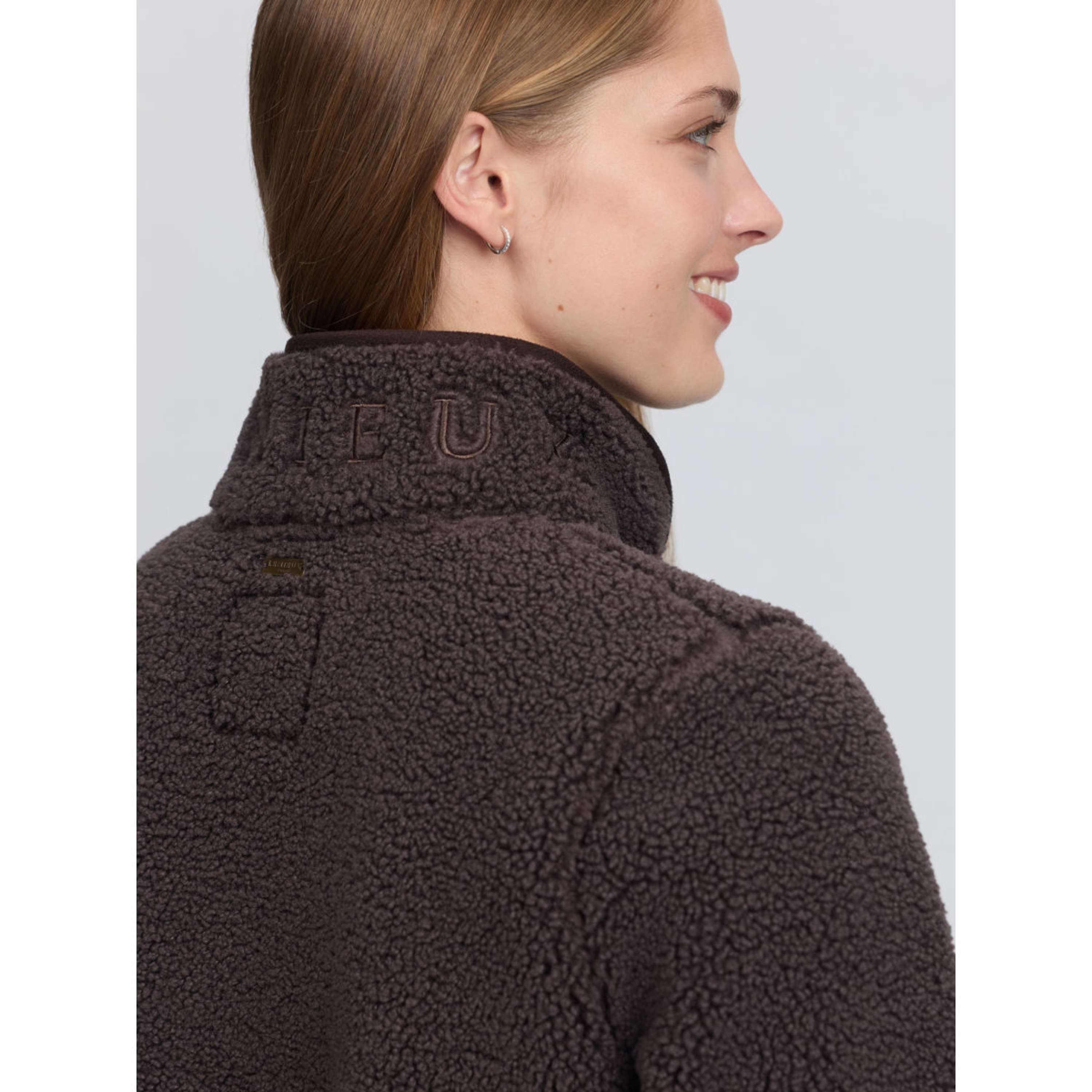 LeMieux Vest Heritage Borg Zip Through Cocoa