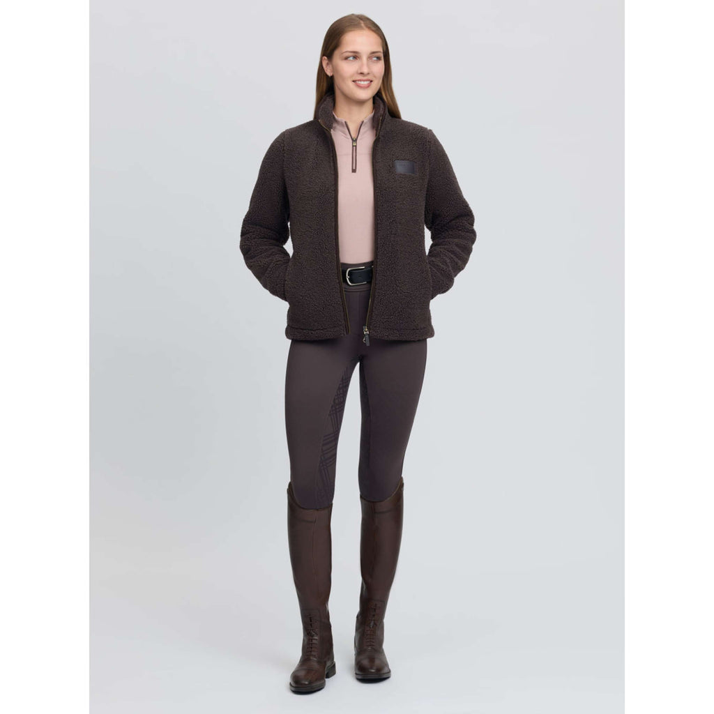 LeMieux Vest Heritage Borg Zip Through Cocoa