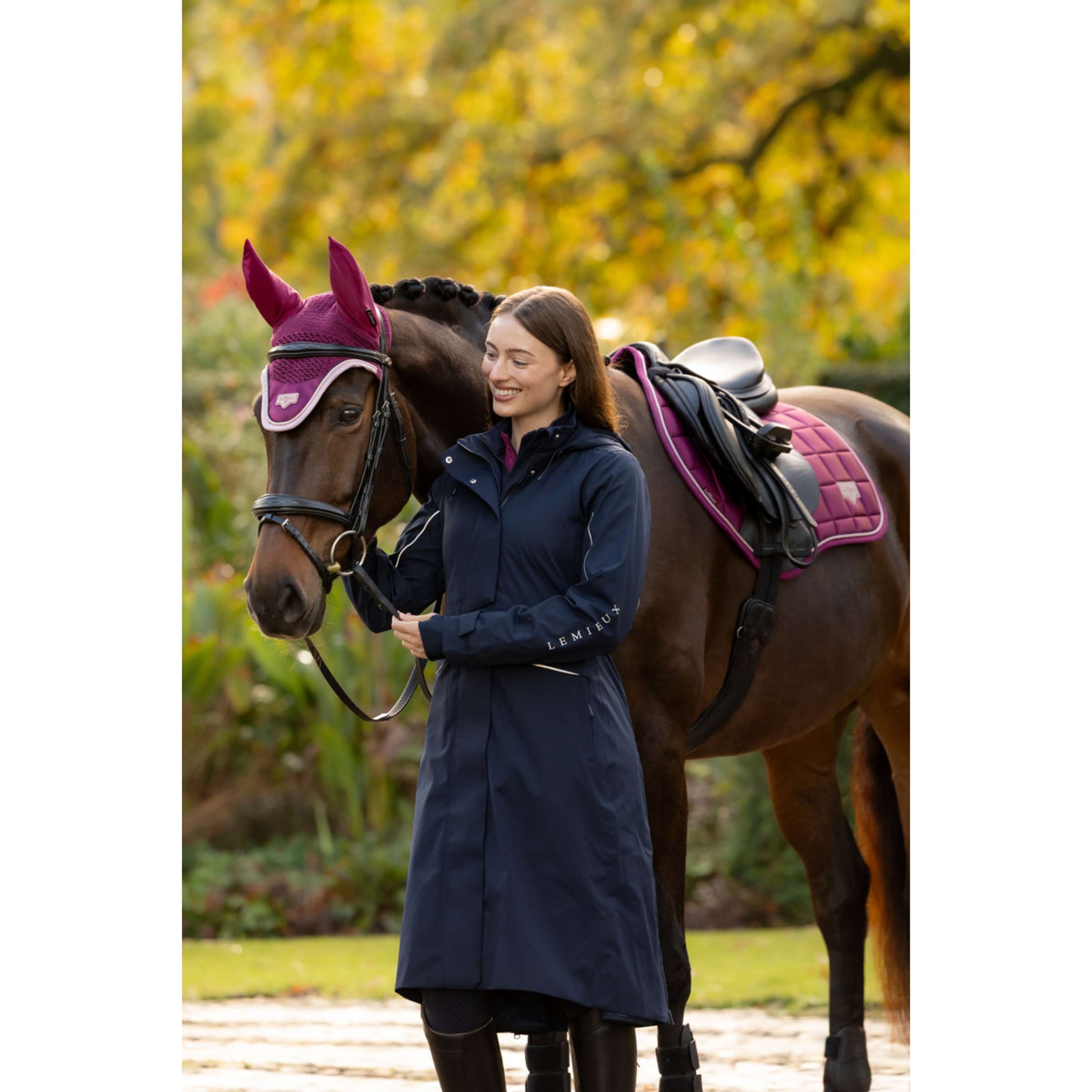 LeMieux Lange Jas Stormwear Performance Riding Navy