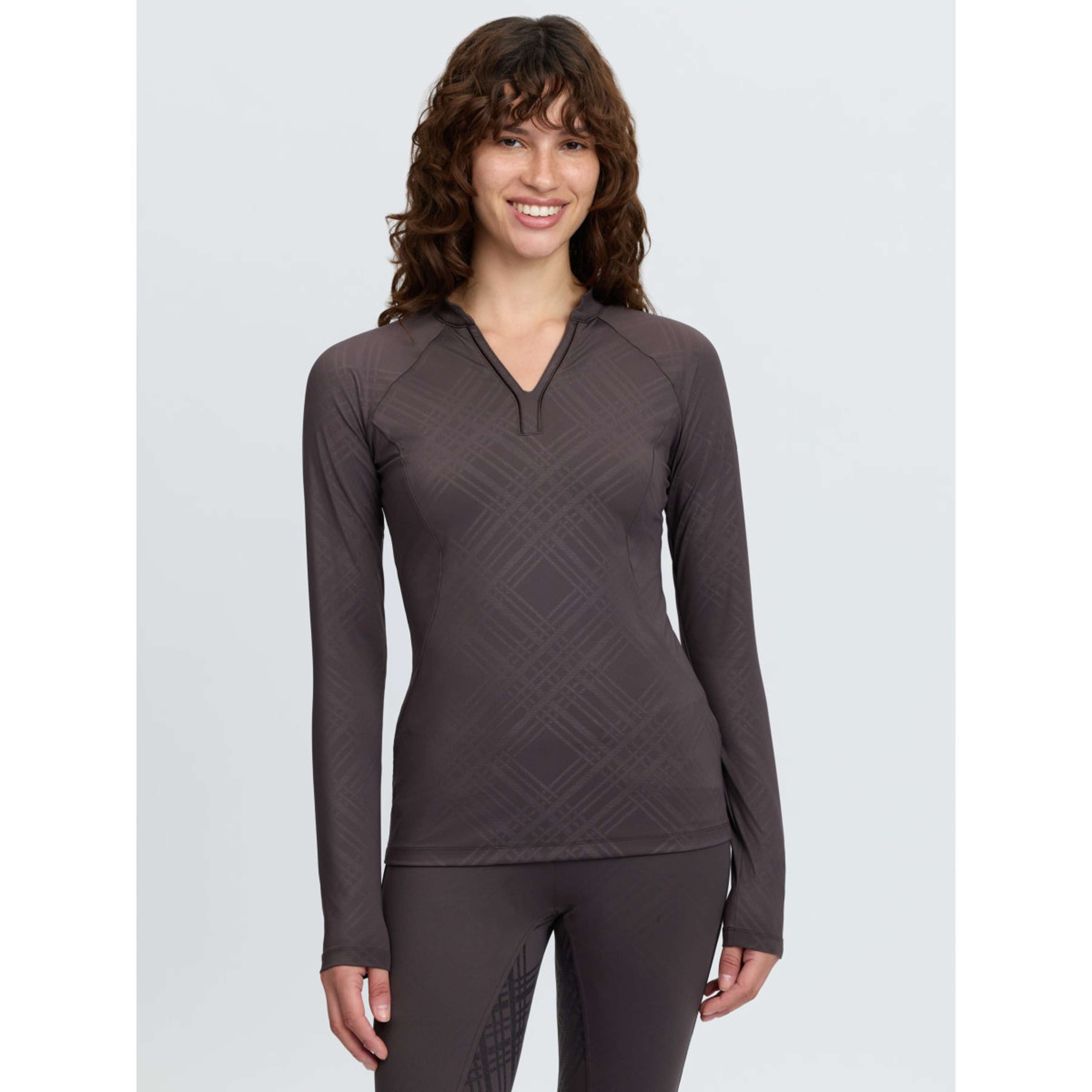 LeMieux Baselayer Heritage Check Lange Mouwen Cocoa