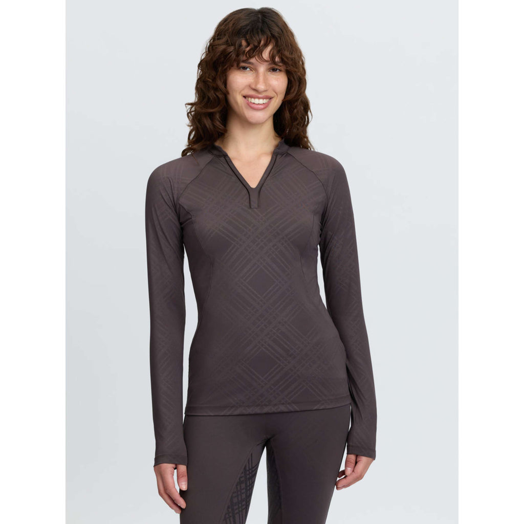 LeMieux Baselayer Heritage Check Lange Mouwen Cocoa
