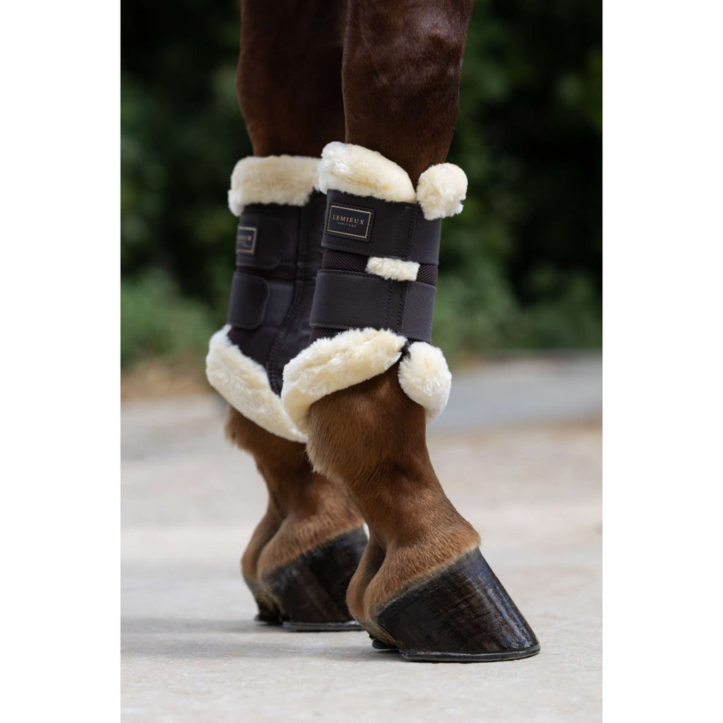 LeMieux Beenbeschermers Heritage Fleece Edged Cocoa