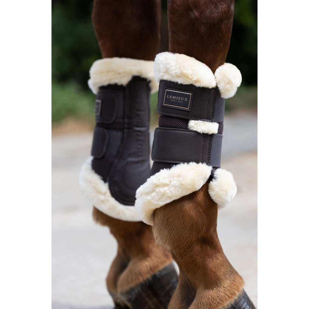 LeMieux Beenbeschermers Heritage Fleece Edged Cocoa