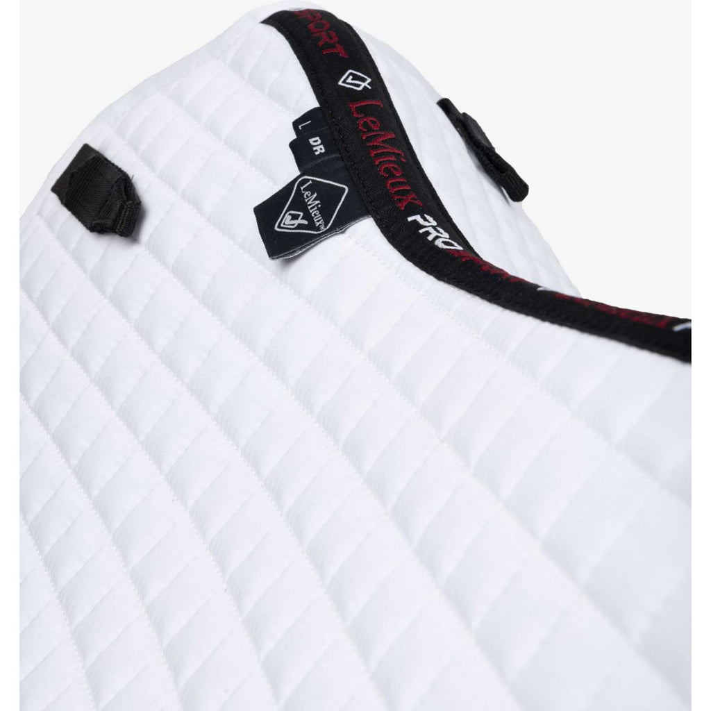 LeMieux Zadeldekje Prosport Plain Square D-Ring Dressuur Wit
