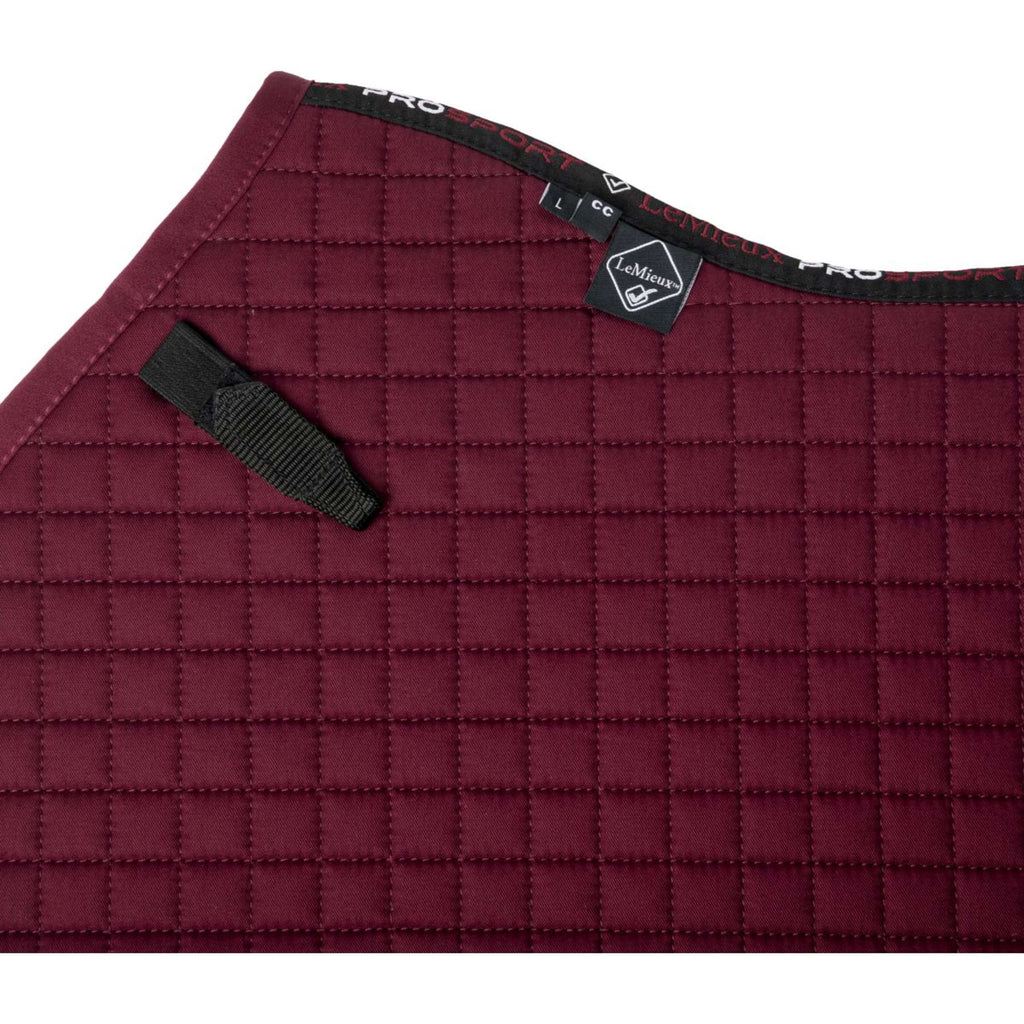 LeMieux Zadeldekje Cotton Square Close Contact Burgundy