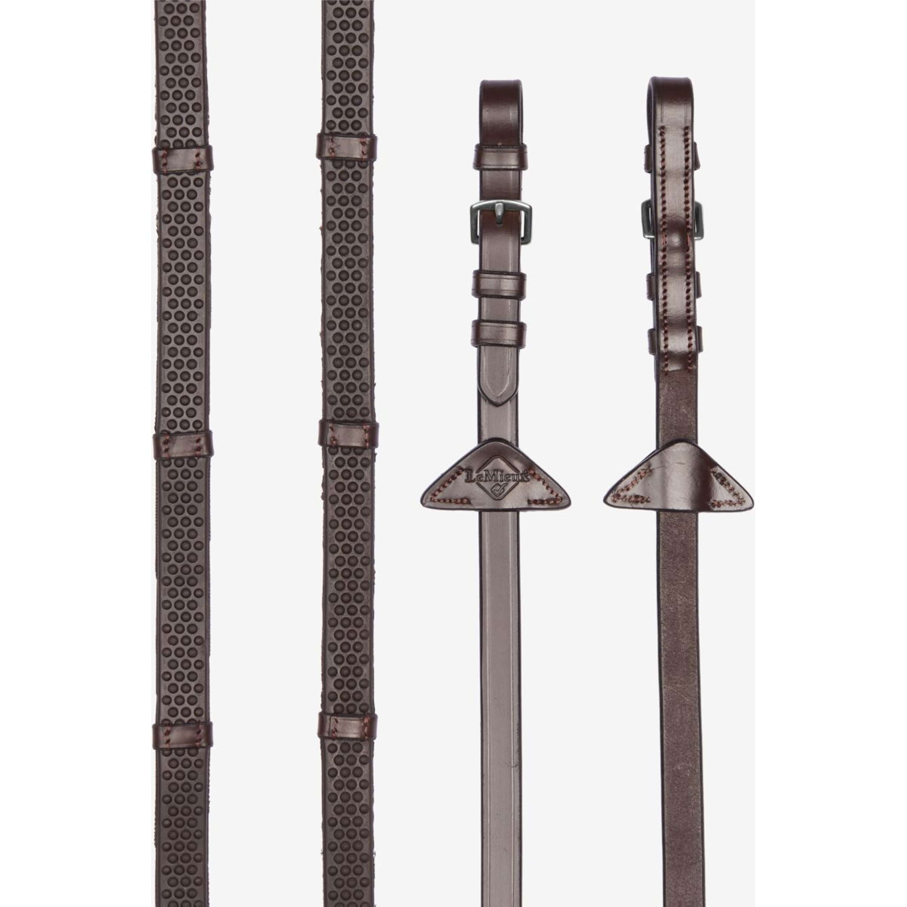 LeMieux Teugels Soft Rubber with Stoppers Havana/Silver