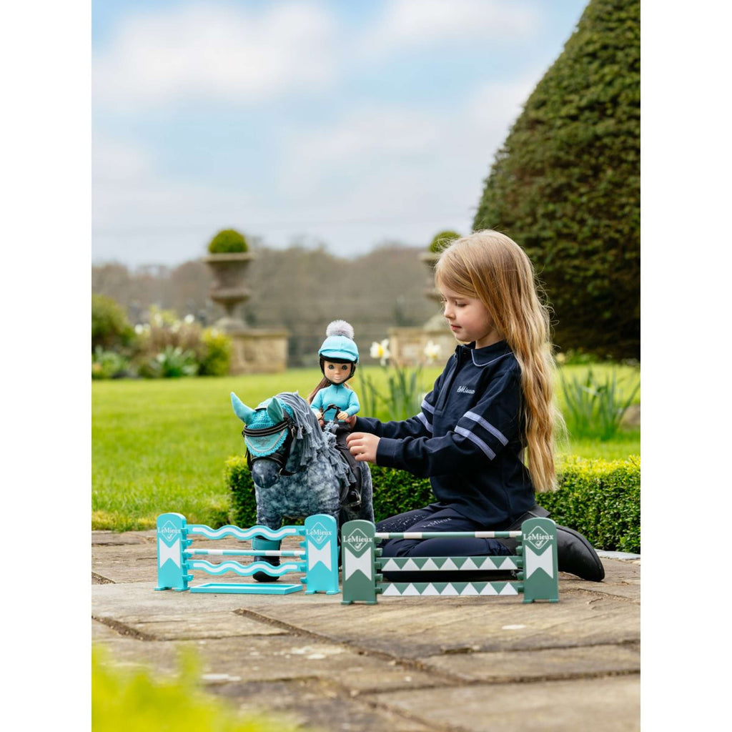 LeMieux Toy Pony Jump Set Azure/Sage/White