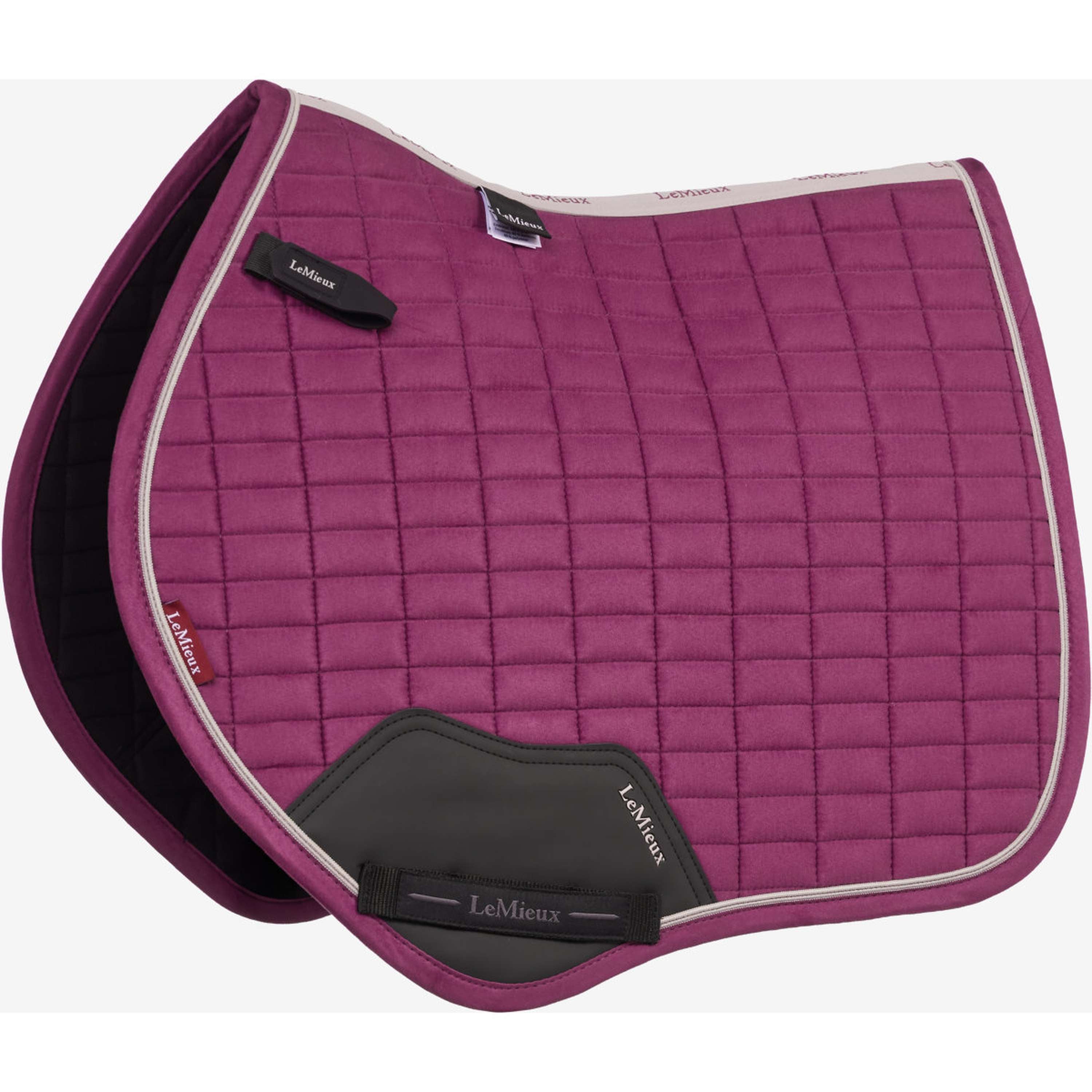 LeMieux Zadeldekje Suede Close Contact Square Springen Blackberry