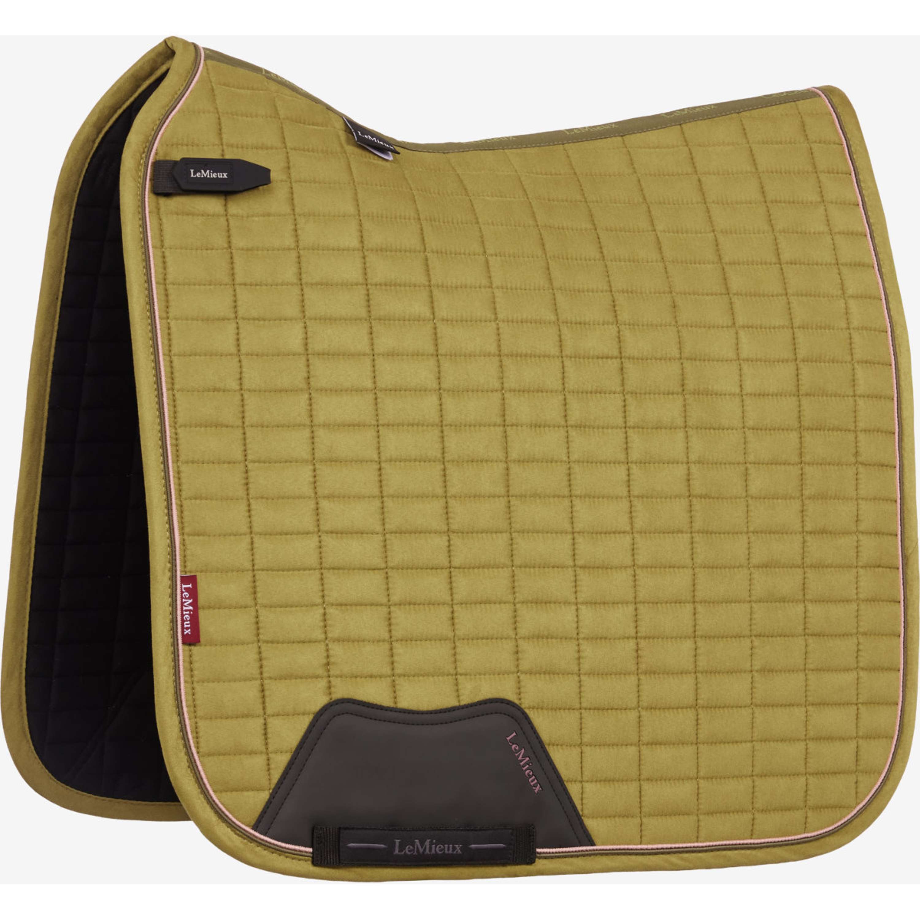 LeMieux Zadeldekje Suede Square Dressuur Gooseberry