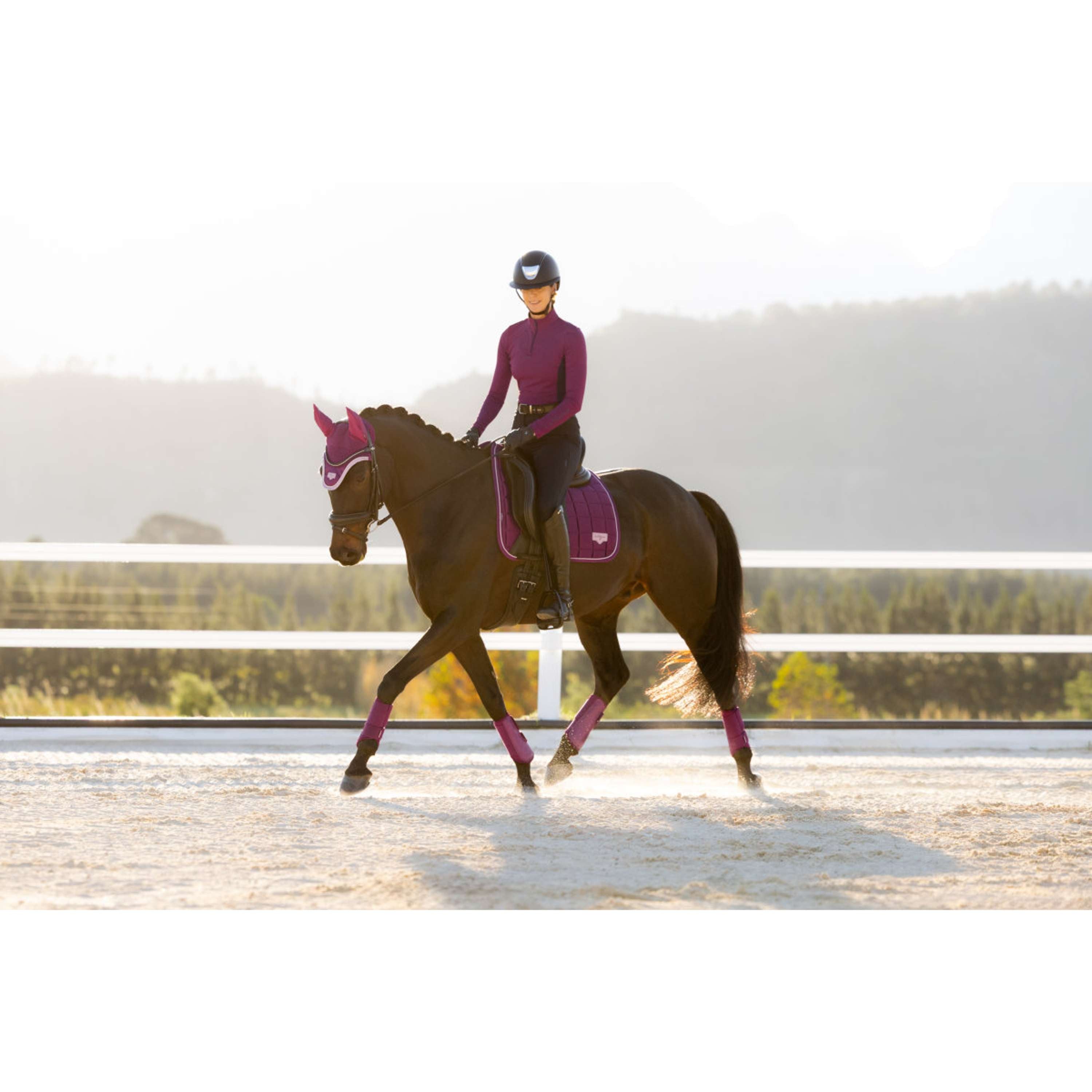 LeMieux Zadeldekje Loire Classic Square Dressuur Blackberry