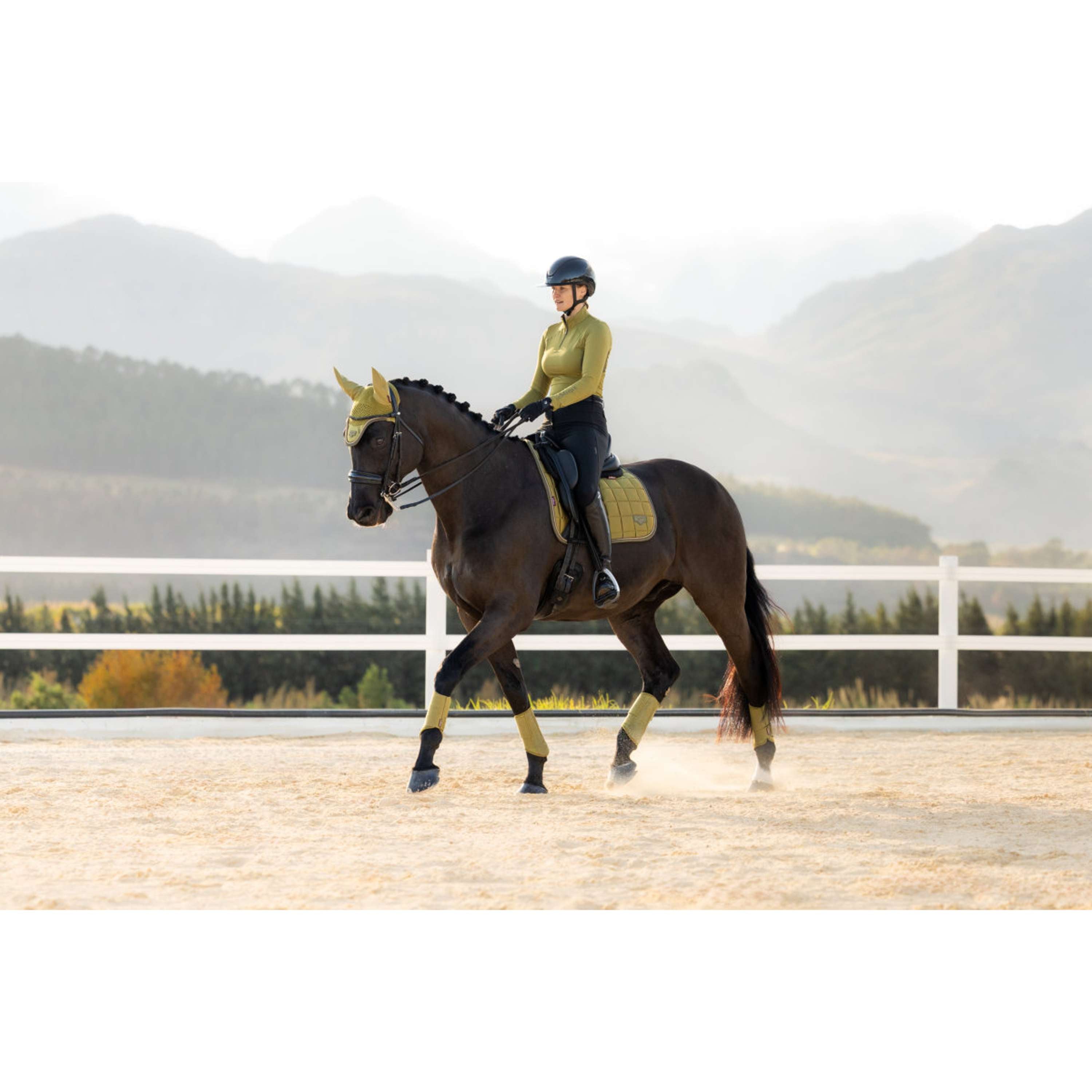 LeMieux Zadeldekje Loire Classic Square Dressuur Gooseberry