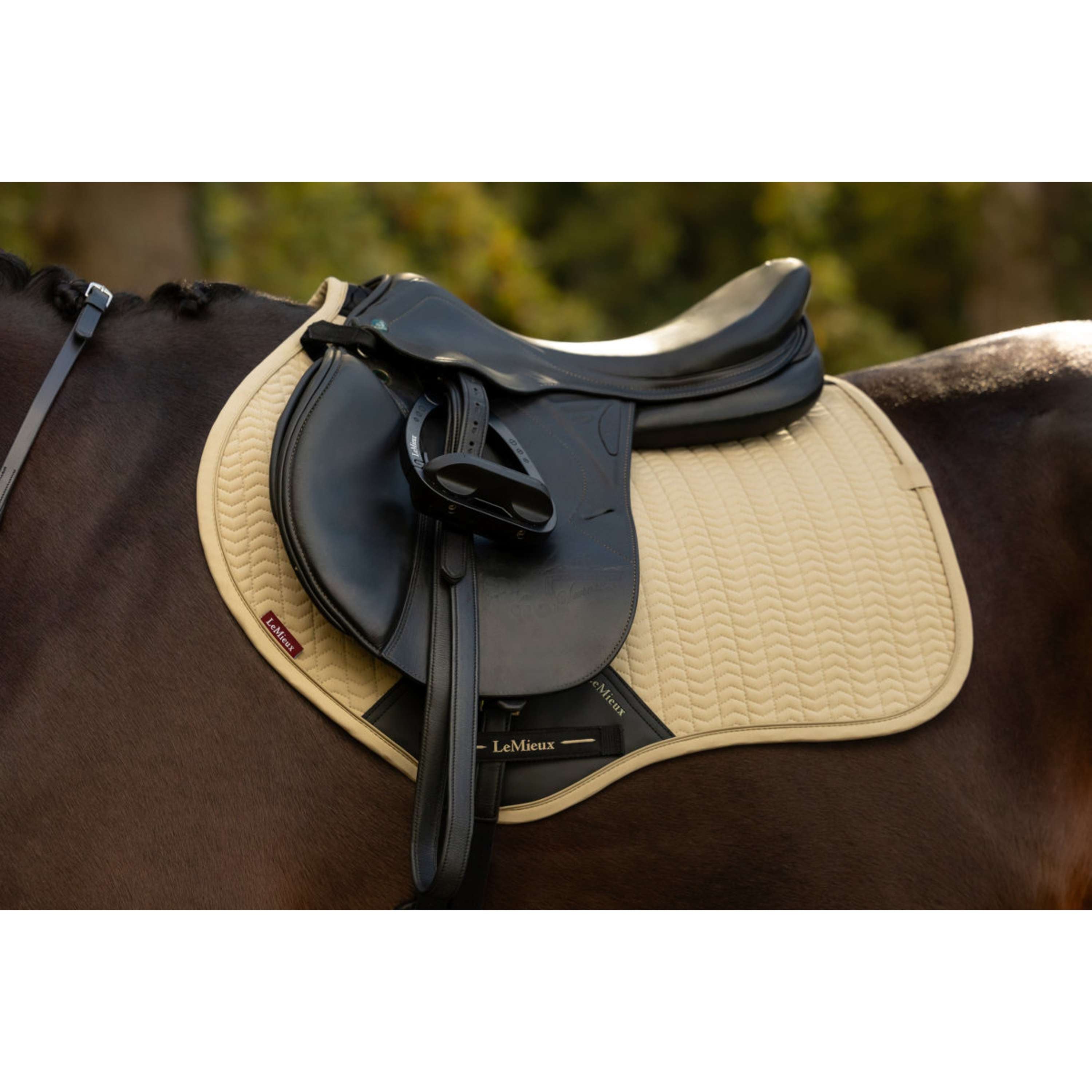 LeMieux Zadeldekje Essence Close Contact Square Springen Pear