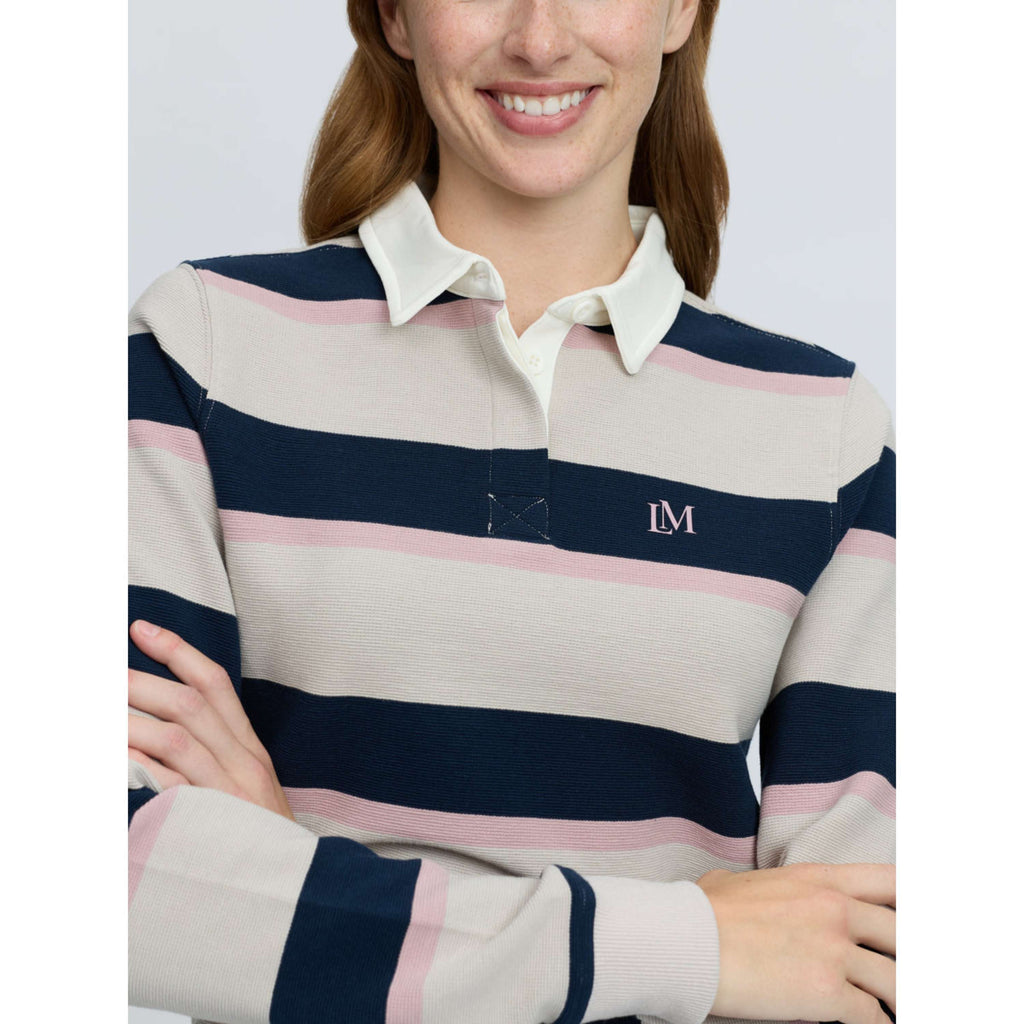 LeMieux Shirt Sloane Stripe Rugby Stone