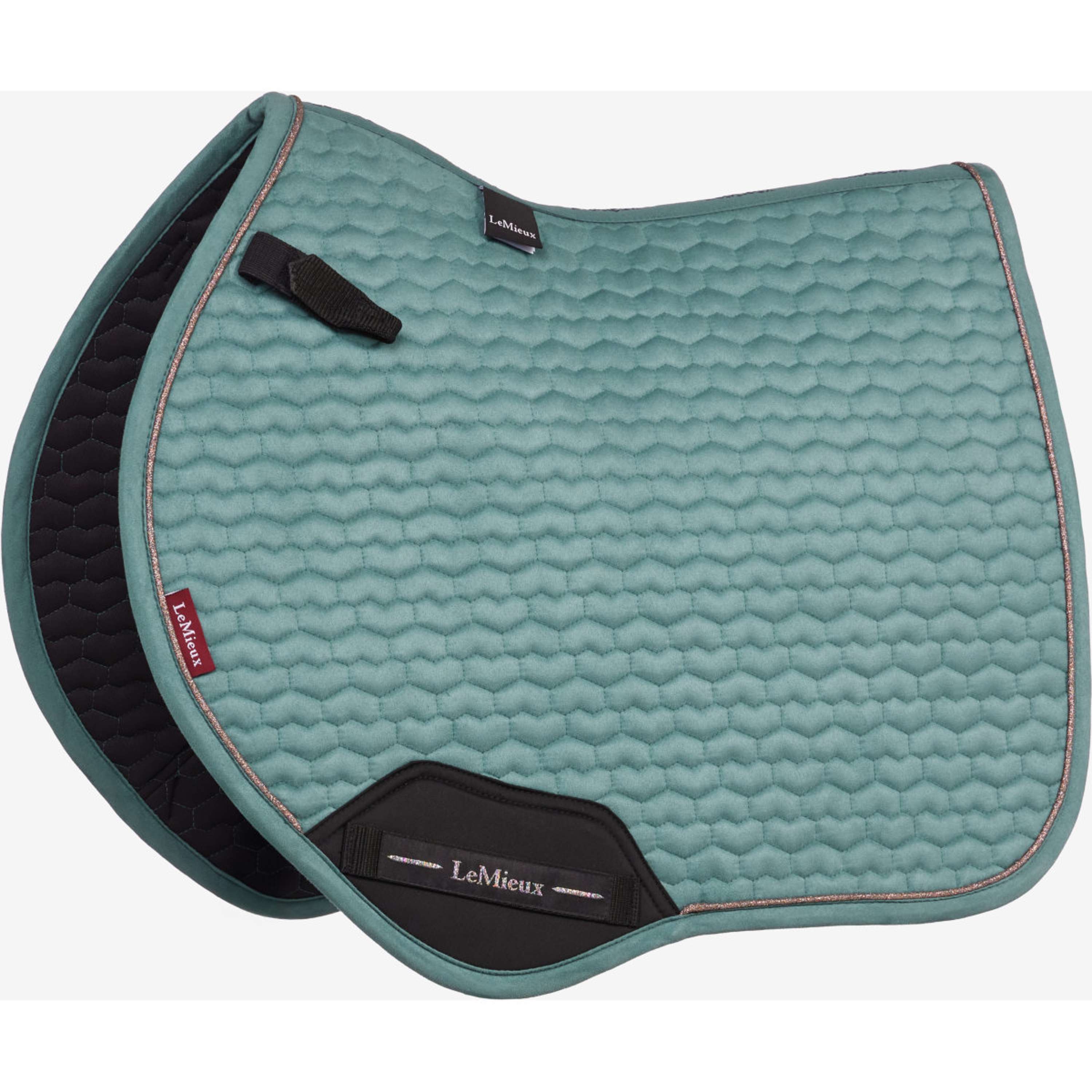 LeMieux Zadeldekje Suede Square Springen Aloe