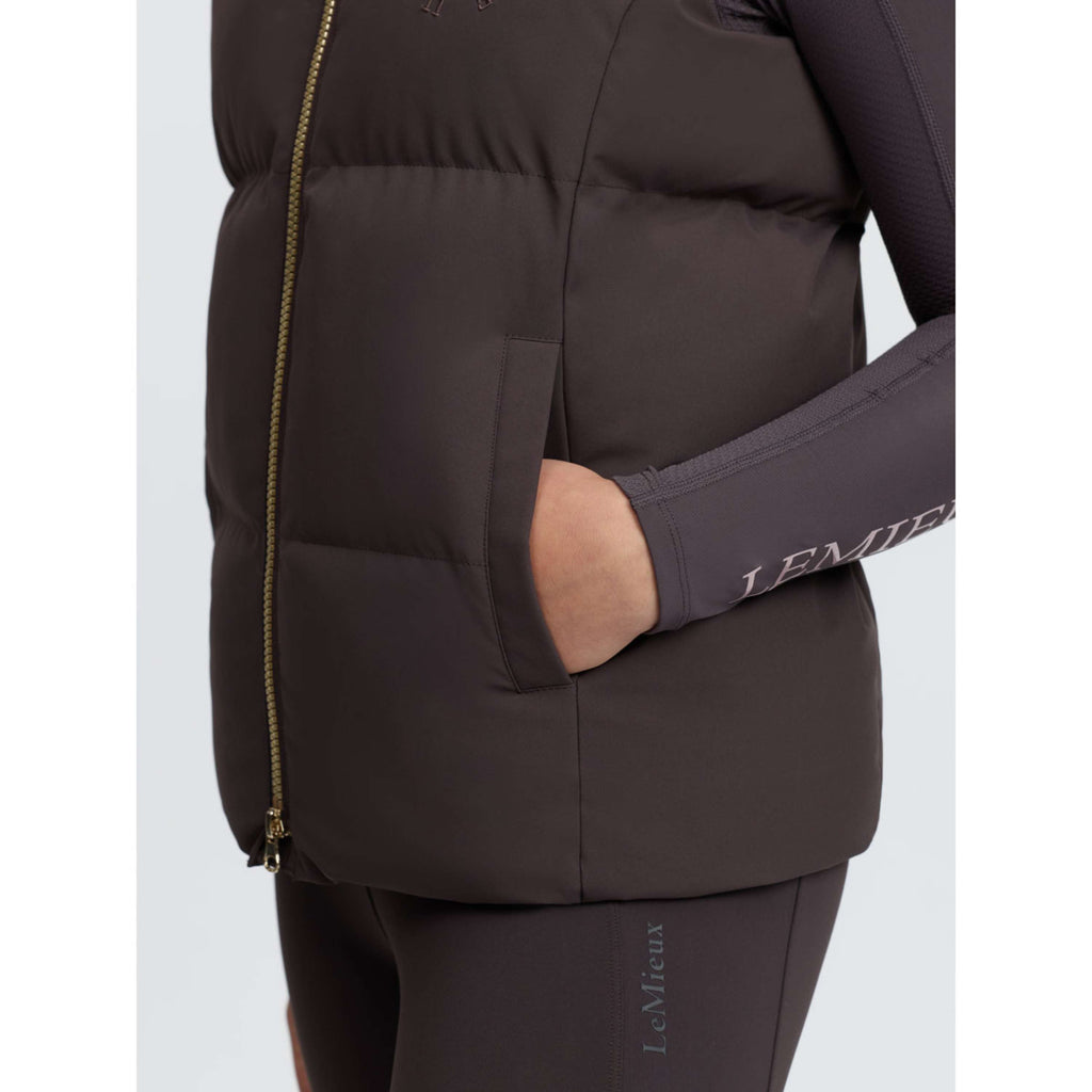 LeMieux Bodywarmer Joey Hooded Kids Cocoa