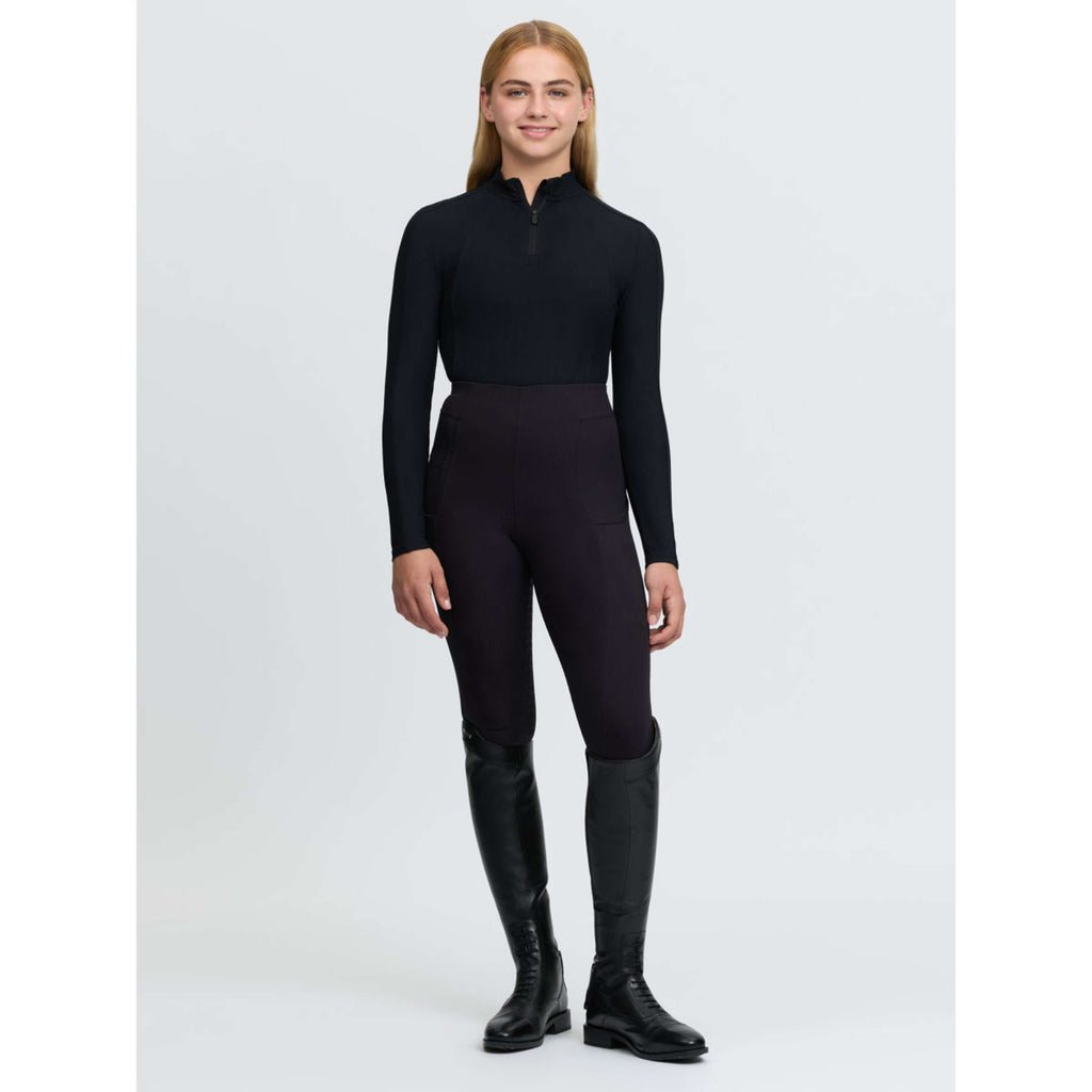 LeMieux Baselayer Raye Ribbed Kids Black