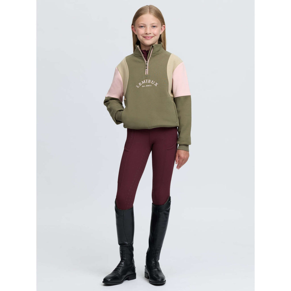 LeMieux Trui Viola Quarter Zip Kids Willow Green