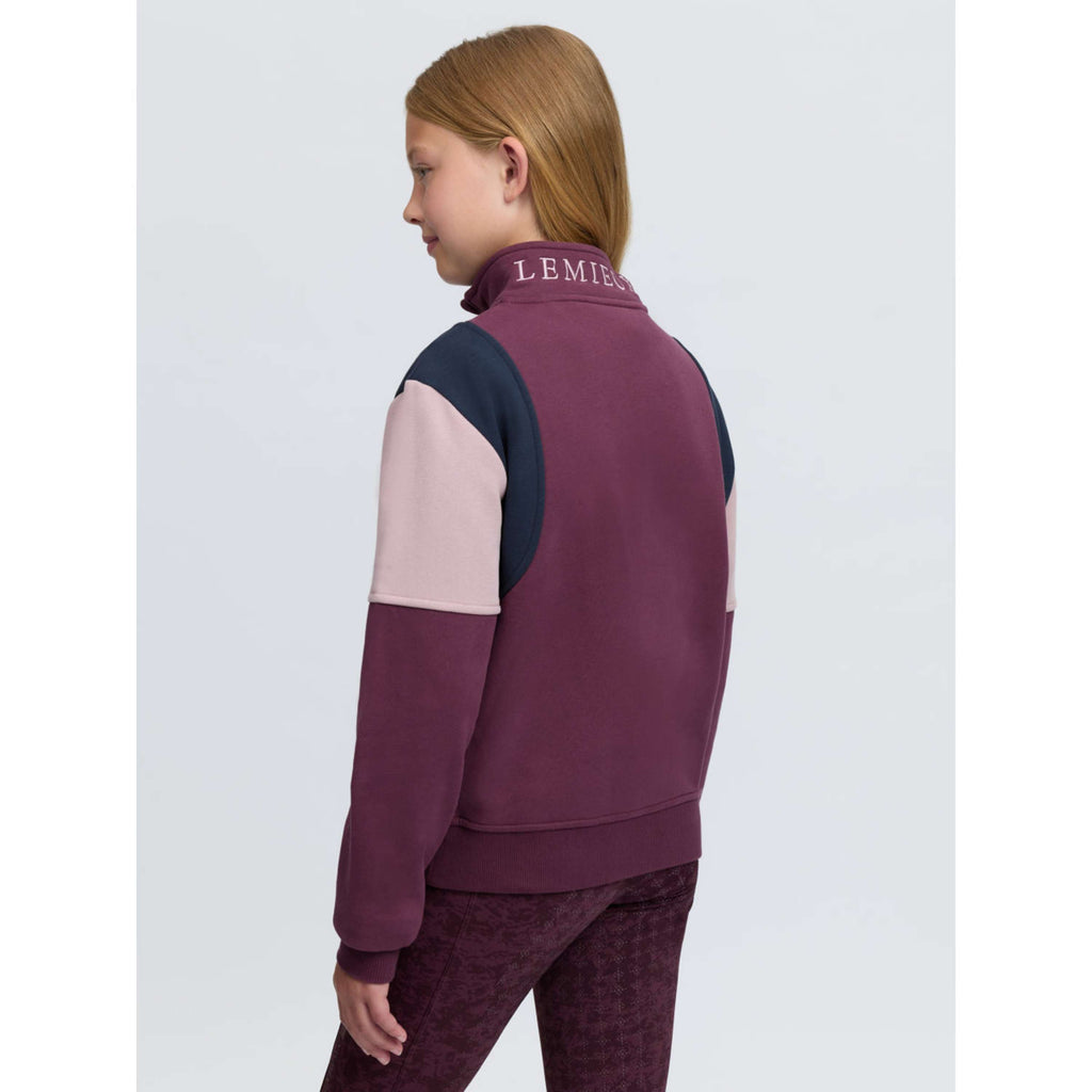 LeMieux Trui Viola Quarter Zip Kids Bramble