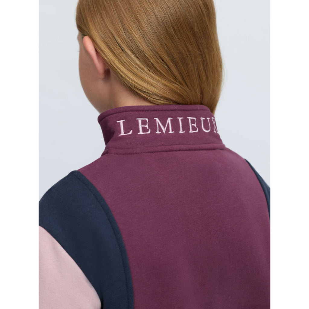 LeMieux Trui Viola Quarter Zip Kids Bramble