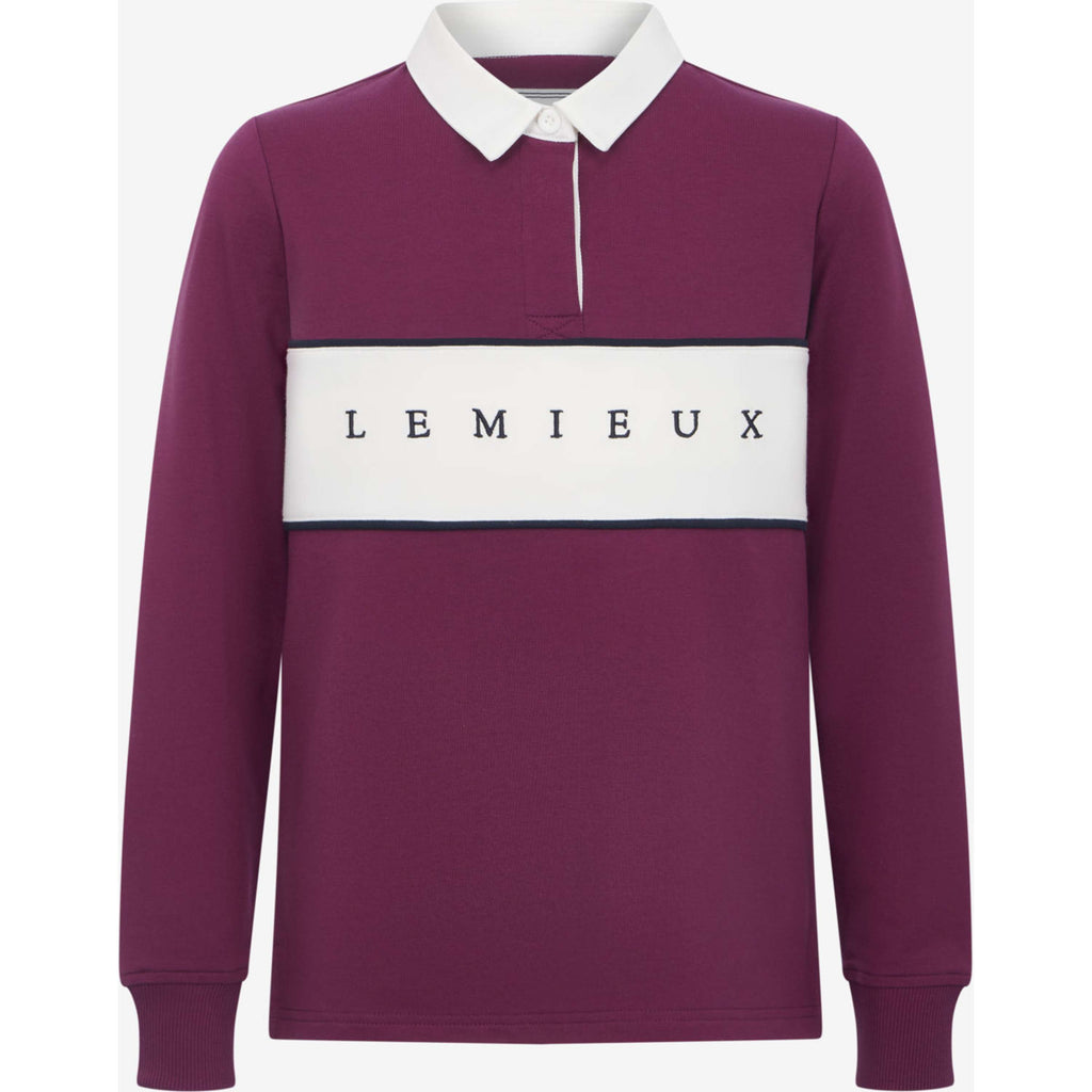 LeMieux Shirt Riley Rugby Kids Lange Mouwen Blackberry