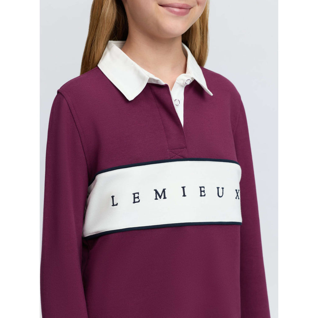 LeMieux Shirt Riley Rugby Kids Lange Mouwen Blackberry