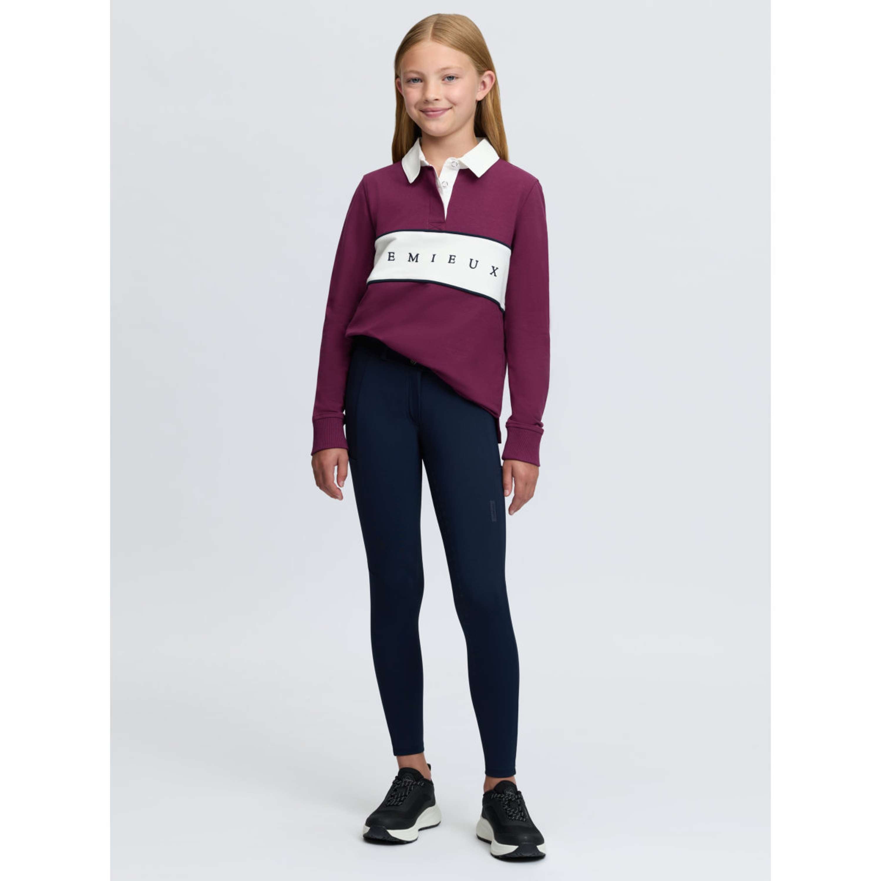 LeMieux Shirt Riley Rugby Kids Lange Mouwen Blackberry