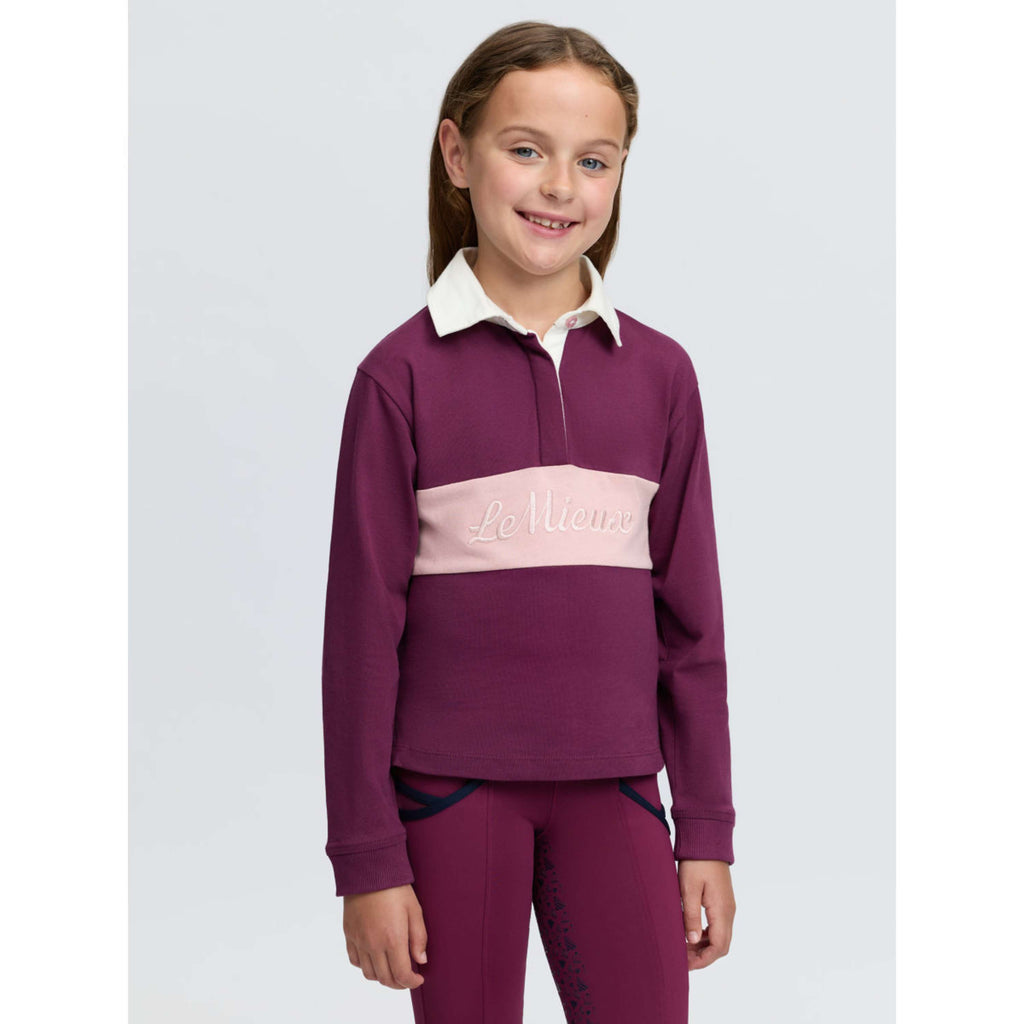 LeMieux Shirt Roman Rugby Kids Blackberry