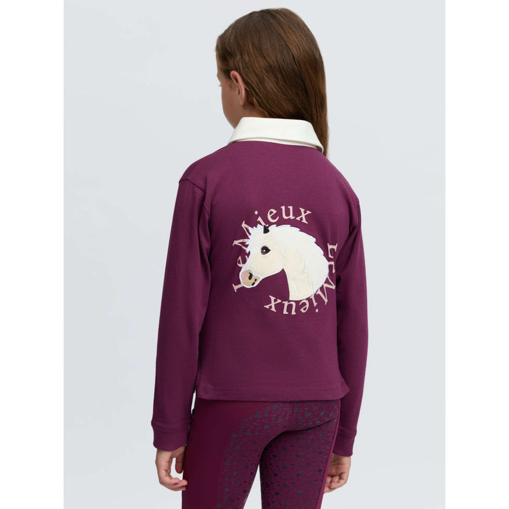 LeMieux Shirt Roman Rugby Kids Blackberry