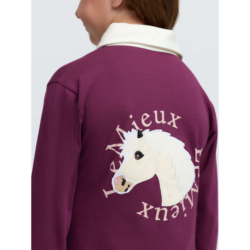 LeMieux Shirt Roman Rugby Kids Blackberry