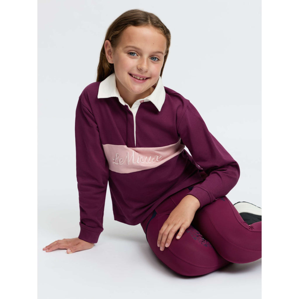 LeMieux Shirt Roman Rugby Kids Blackberry