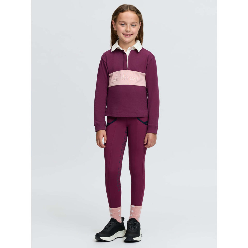 LeMieux Shirt Roman Rugby Kids Blackberry