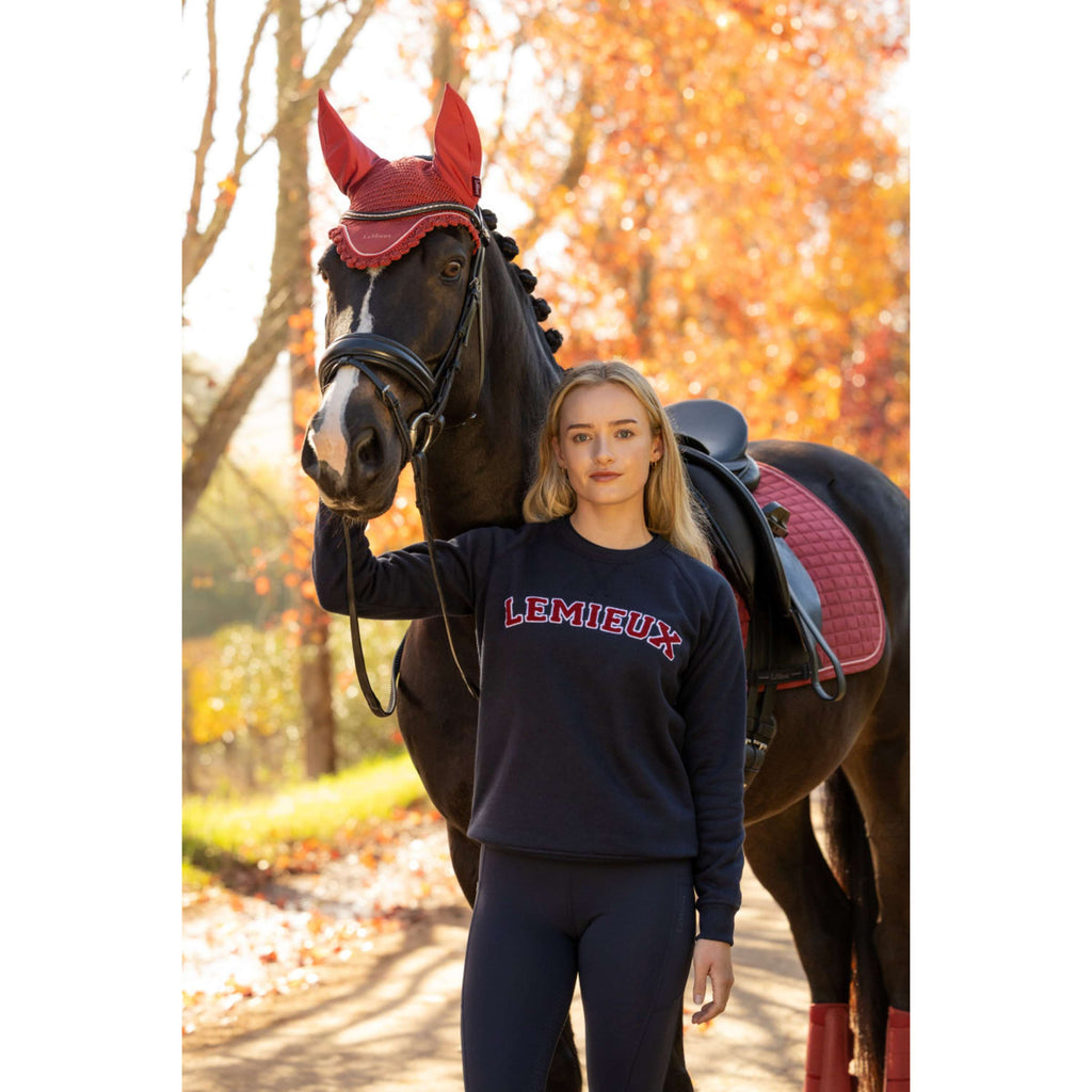 LeMieux Trui Vida Varsity Crew Neck Navy