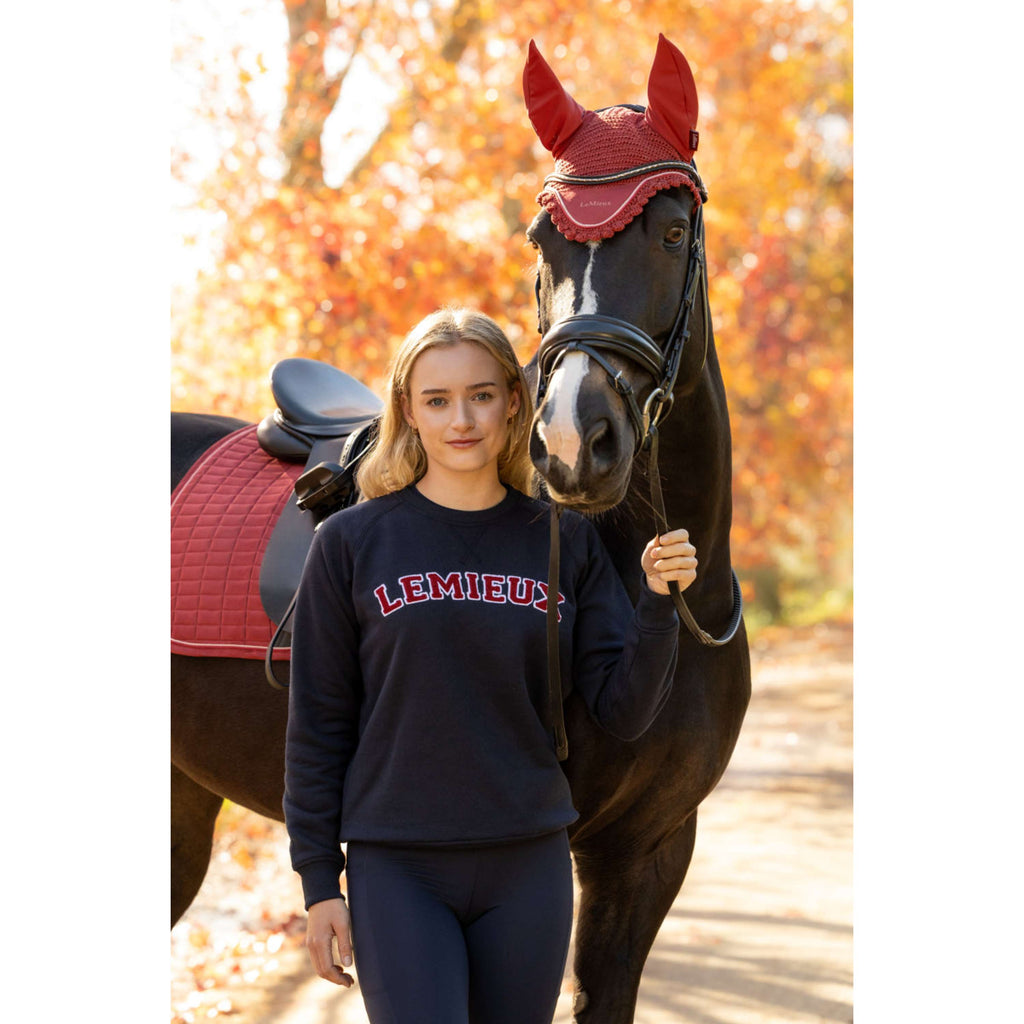 LeMieux Trui Vida Varsity Crew Neck Navy