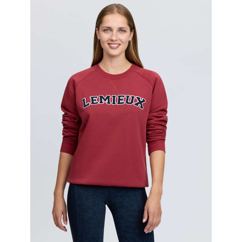 LeMieux Trui Vida Varsity Crew Neck Russet