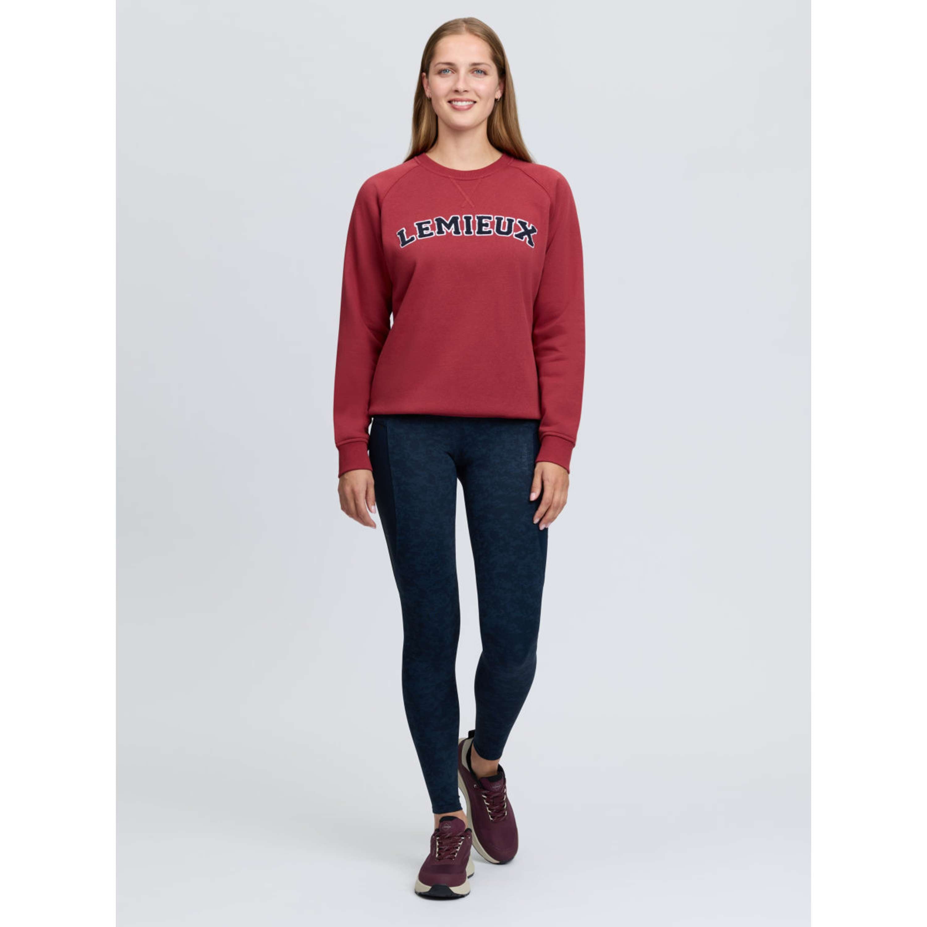 LeMieux Trui Vida Varsity Crew Neck Russet